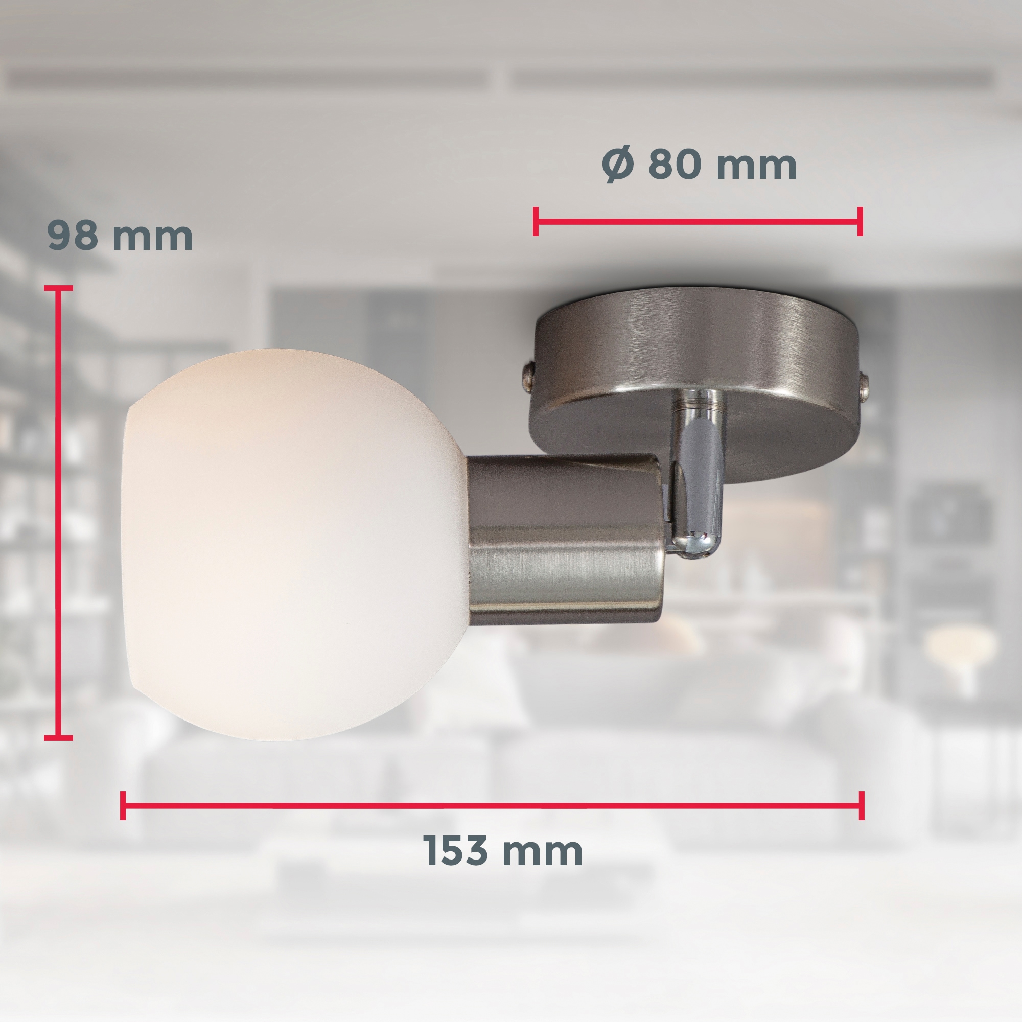 B.K.Licht LED Deckenspots, inkl. LED Leuchtmittel 1 x E14, 5 Watt, 470lm, 3.000K, Spotkopf dreh- und schwenkbar, nicht dimmbar