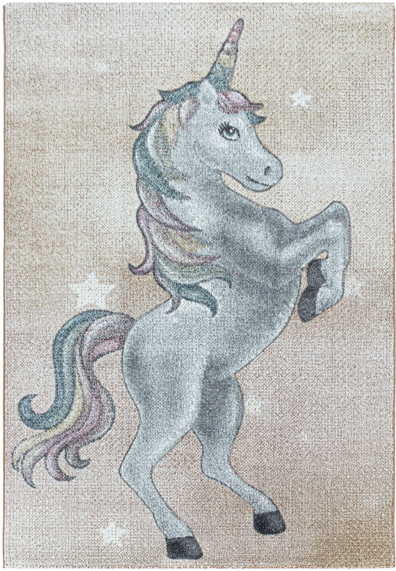 Ayyildiz Teppiche Kinderteppich »FUNNY 2102«, rechteckig, 11 mm Höhe, Kinder Einhorn Motivteppich