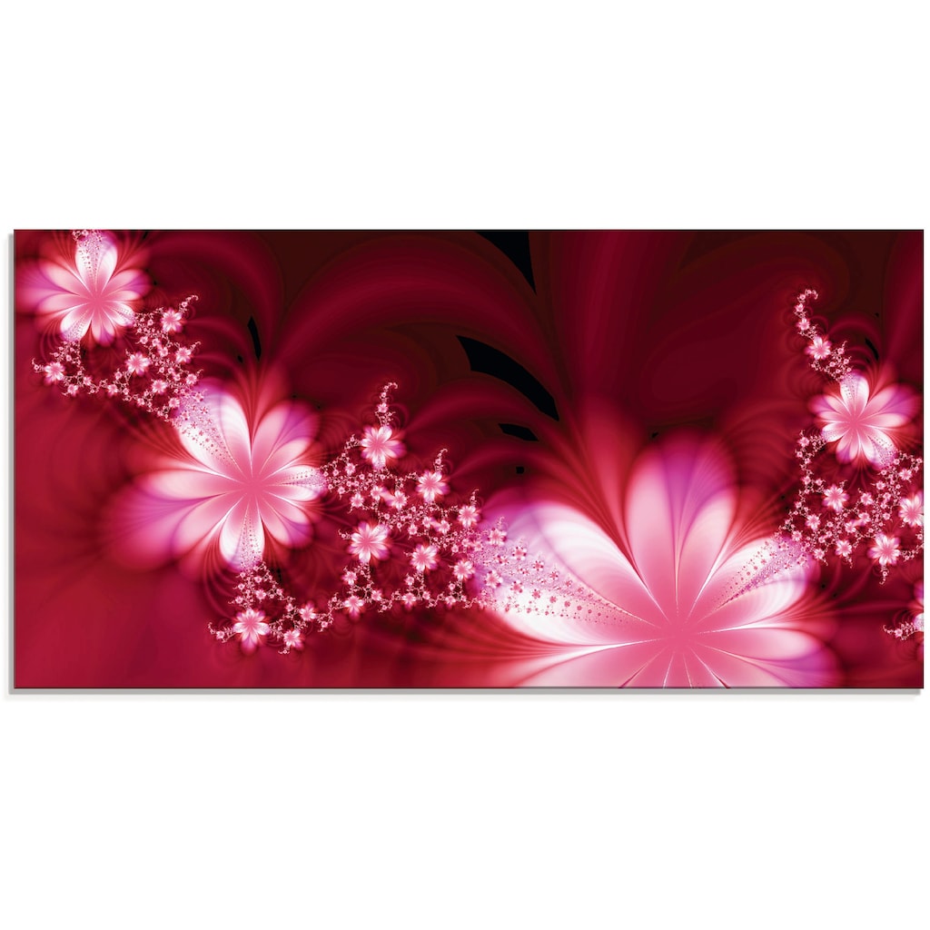 Artland Glasbild »Girlande aus Blumen«, Blumen, (1 St.)