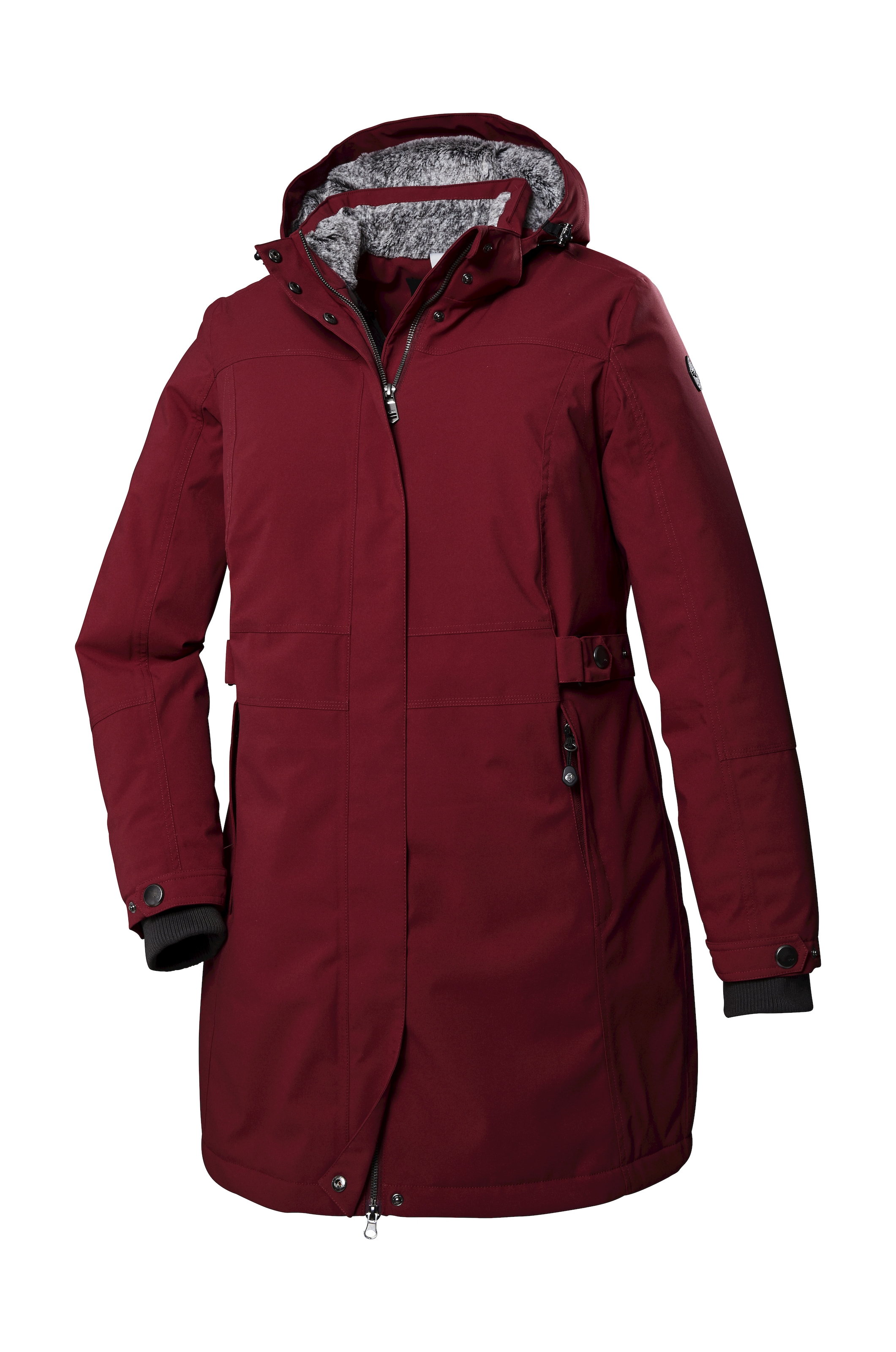 STOY Parka »STW 11 WMN PRK«, Wasserdichter, atmungsaktiver Damenparka mit abnehmbarer Kapuze