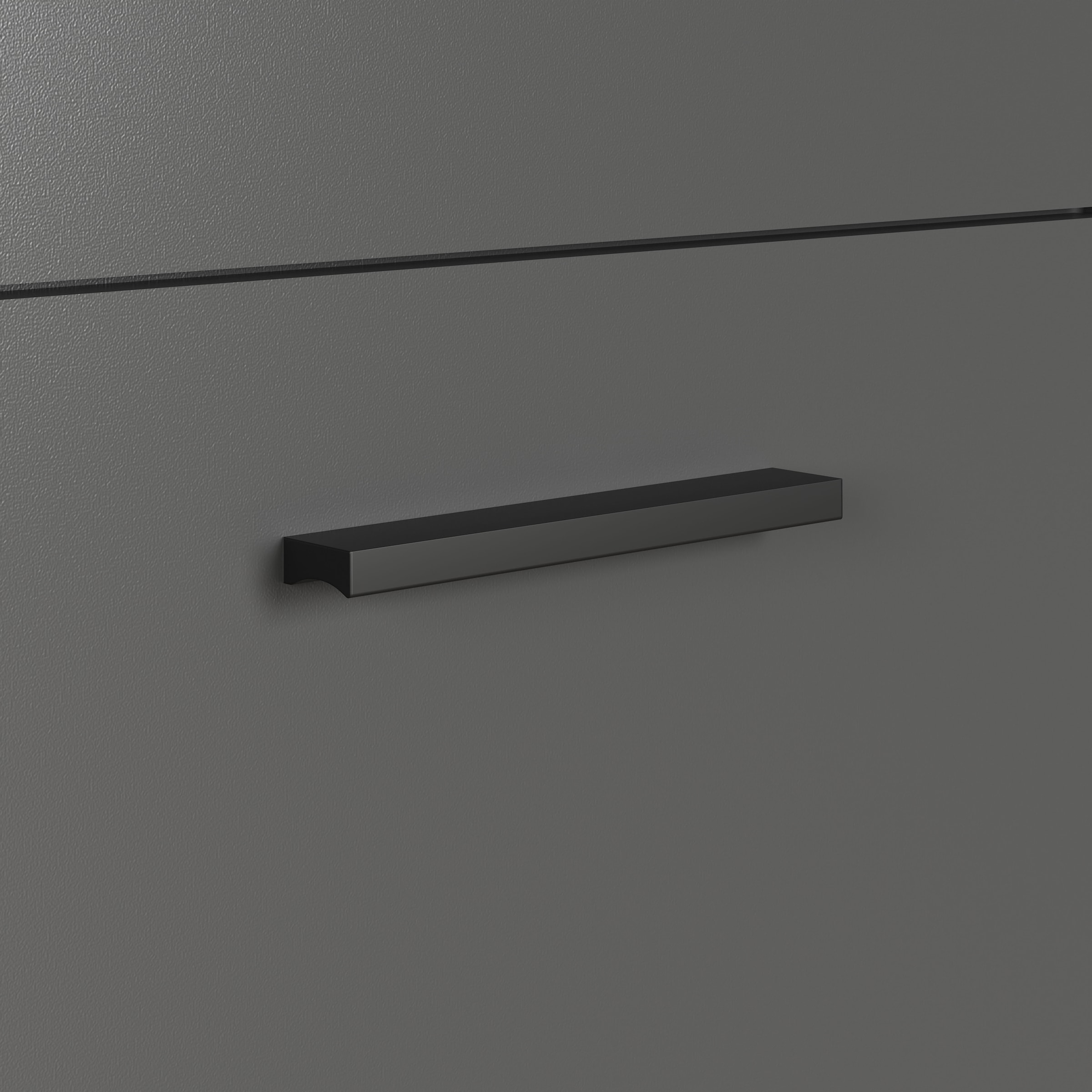 INOSIGN Highboard »Estepona«, (1 St.), Vitrine, Tür mit Rillen-Optik, Breite 91 cm