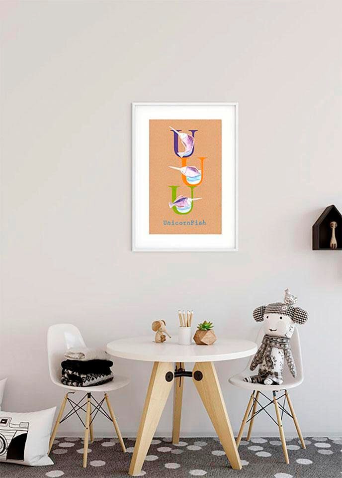 Komar Poster »ABC Animal U«, Buchstaben, (1 St.), Kinderzimmer, Schlafzimmer, Wohnzimmer