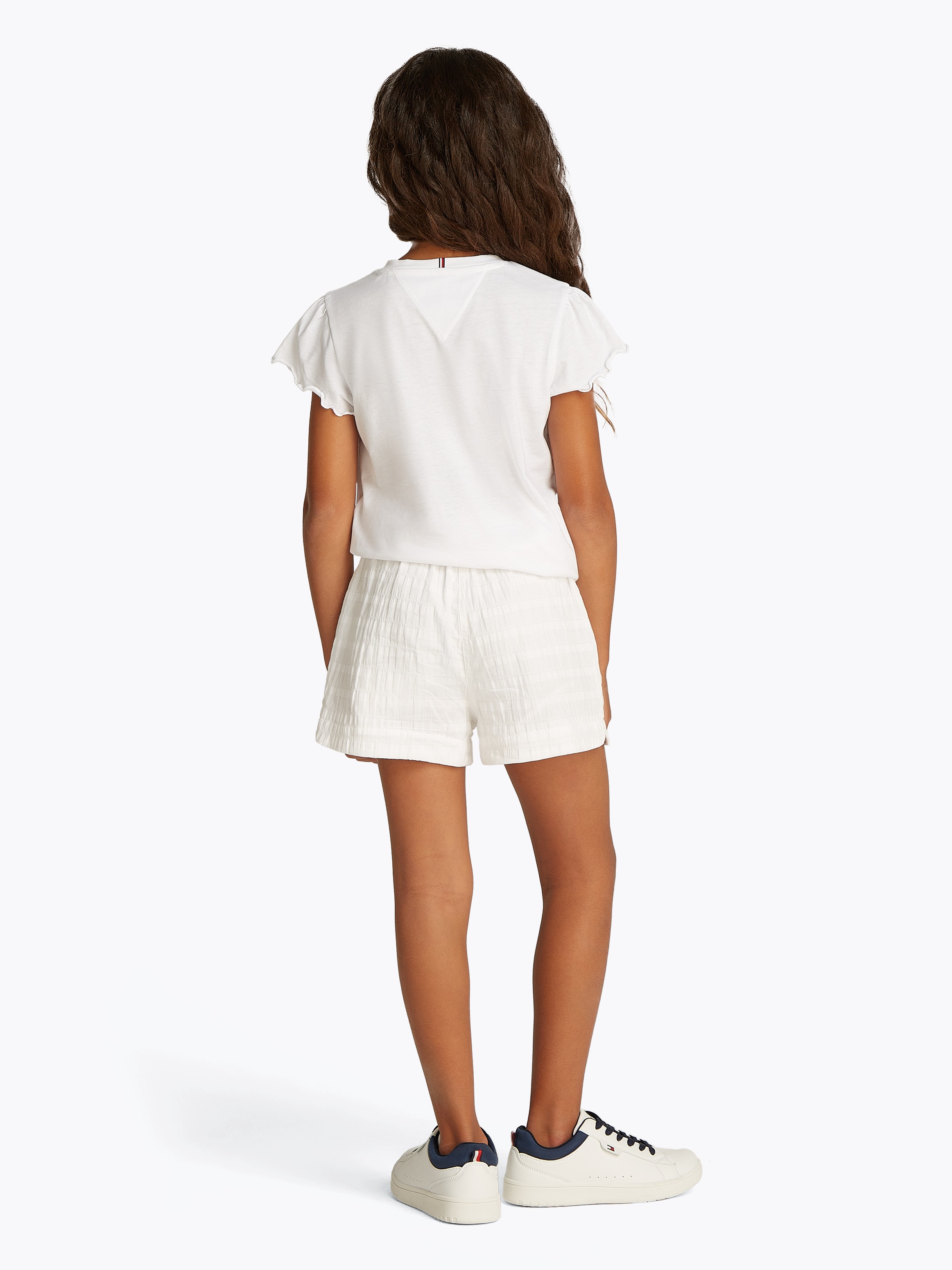 Tommy Hilfiger T-Shirt »ESSENTIAL RUFFLE SLEEVE TOP«, mit gewelltem Ärmelabschluss