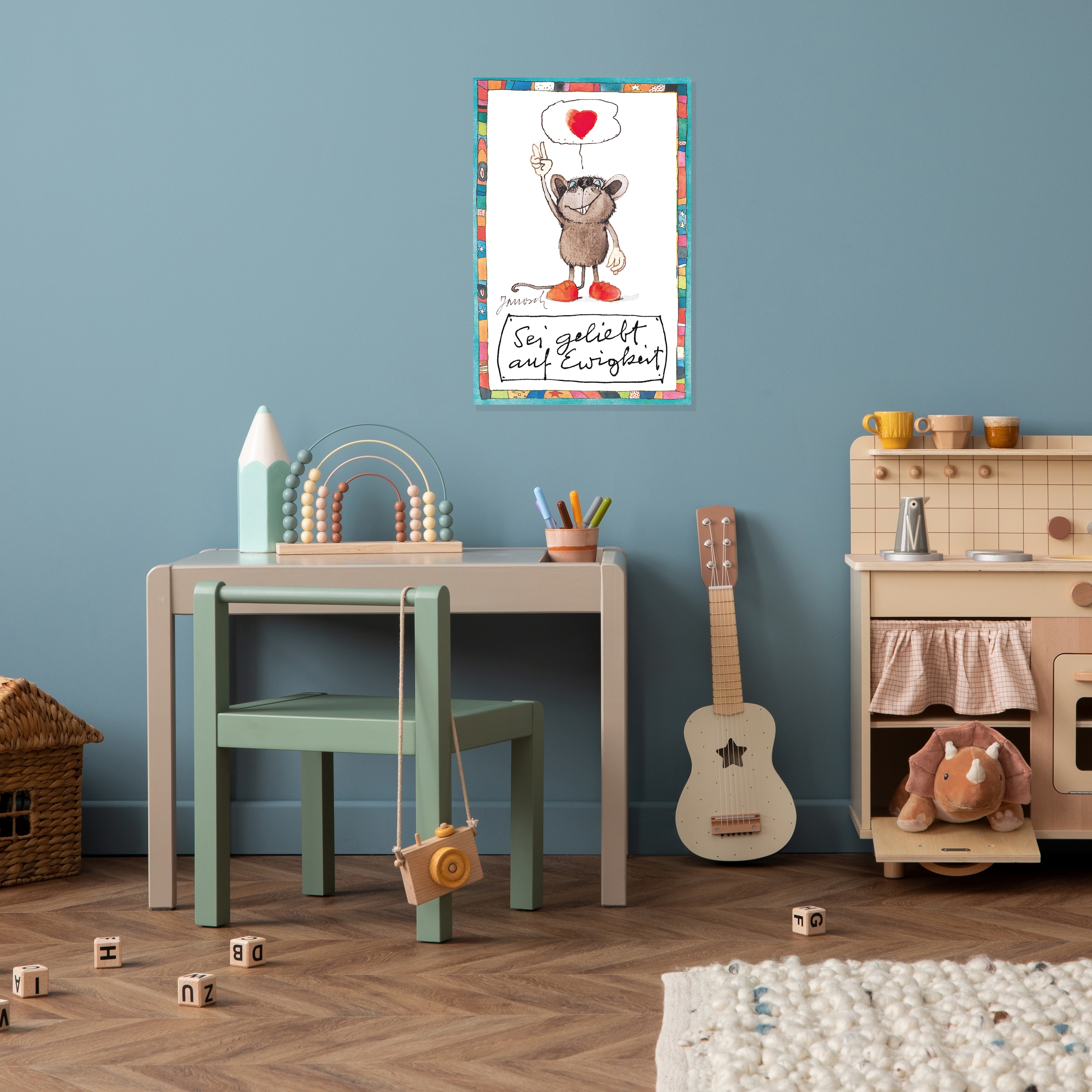 LuckyLinde Wanddekoobjekt »Sei geliebt auf Ewigkeit«, (1 St.), Exklusive JANOSCH Kindermotive, Stahlschild