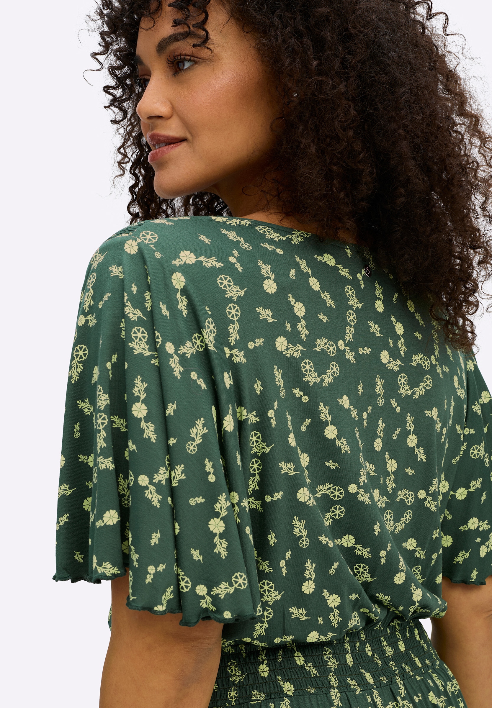 Sheego Wickelkleid »Jersey-Kleid Jerseykleid mit Flügelärmeln« Eingrifftasche