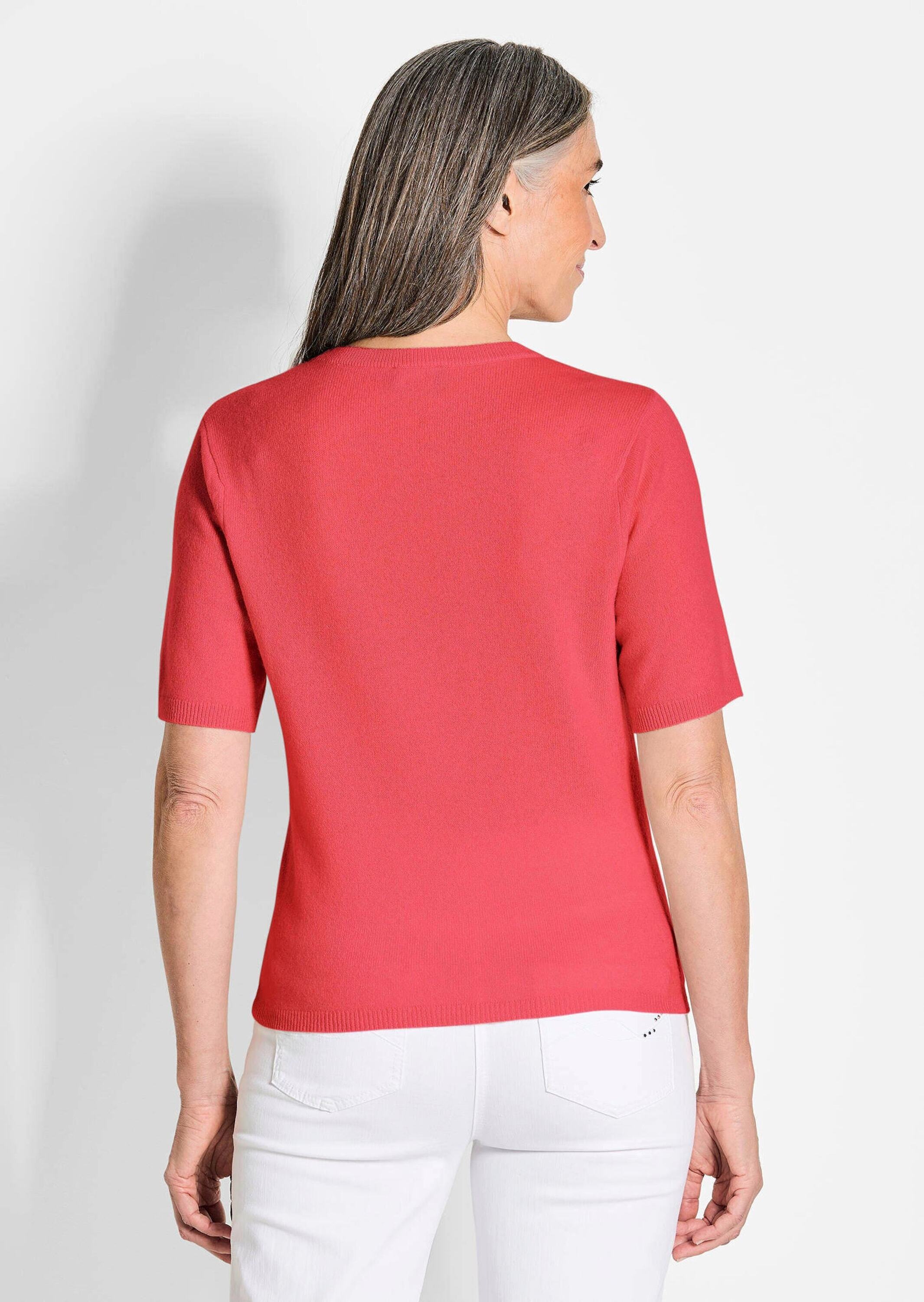 GOLDNER Kurzarmpullover »Halbarmpullover mit Rundhals aus Kaschmir«