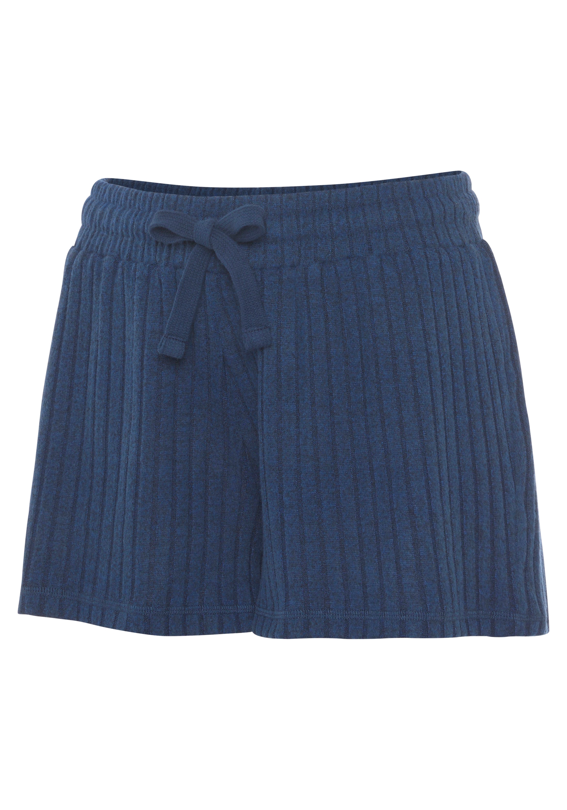 LASCANA Shorts, Lounge-/ Strickshorts meliert mit Bindeband, Loungewear