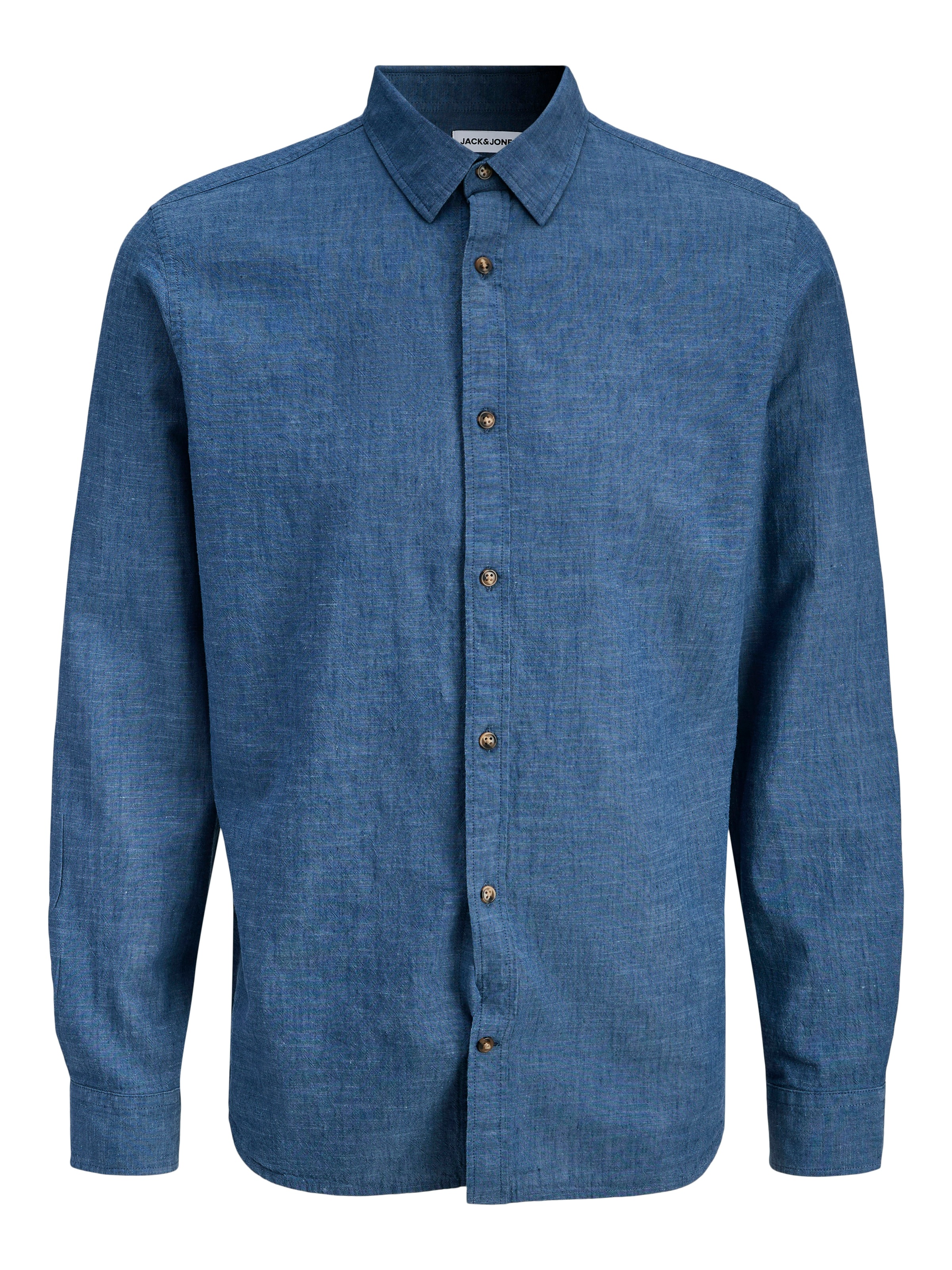Jack & Jones Langarmhemd »JJESUMMER LINEN BLEND SHIRT L/S SN« Baumwollmischung, regular fit