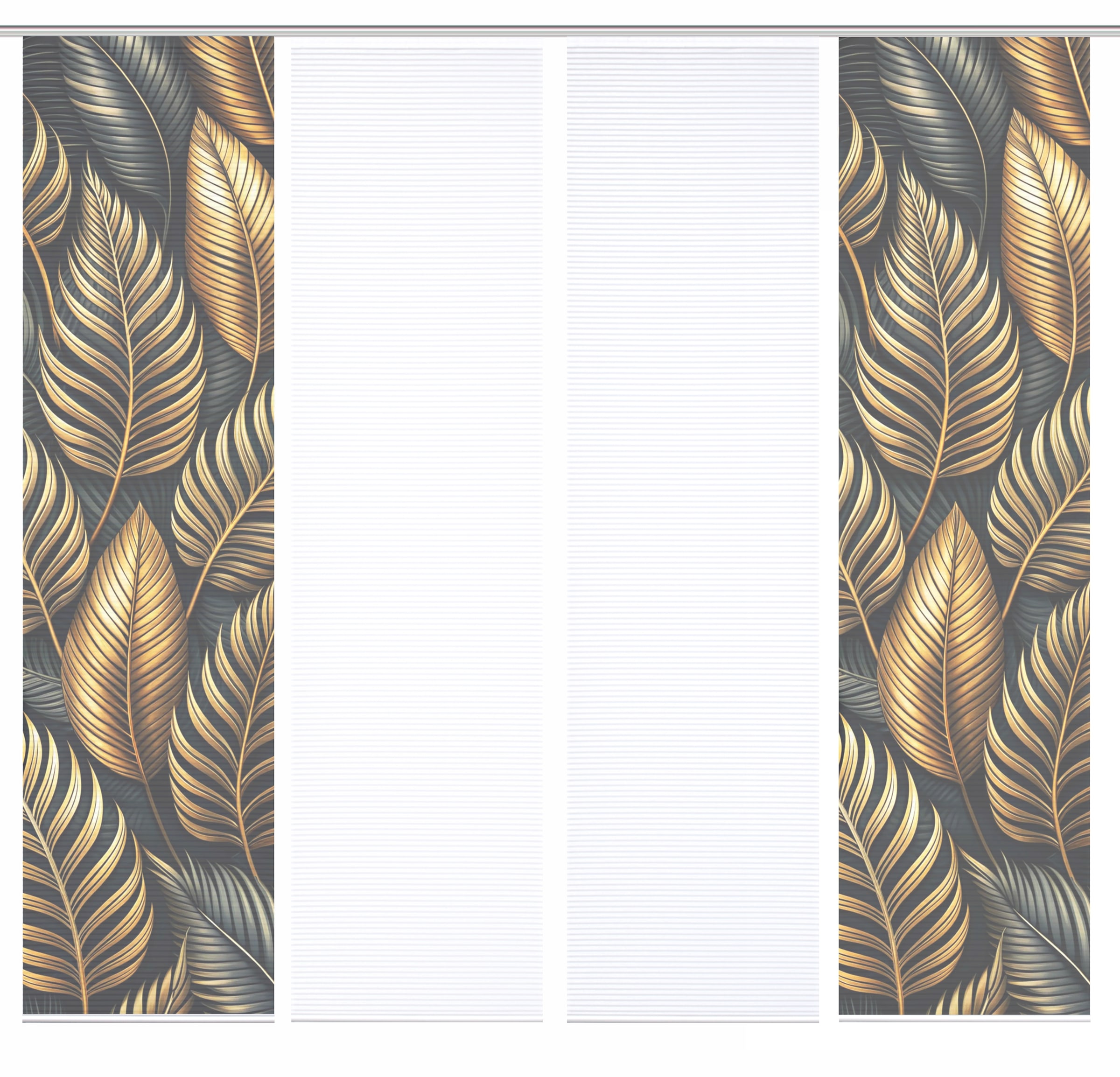 HOME in green Schiebegardine »ZEDRIC« Paneelwagen 4 Stk. tlg. Bambusoptik, SET, recycelt, Digitaldruck