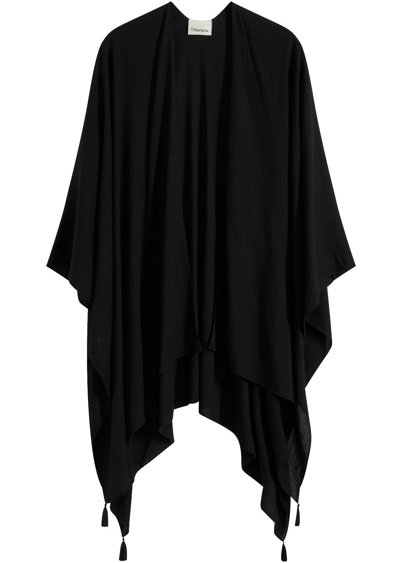 bonprix Poncho »Leichter Sommerponcho« aus reiner Viskose, mit verspielten Quasten, leichter Sommerponcho