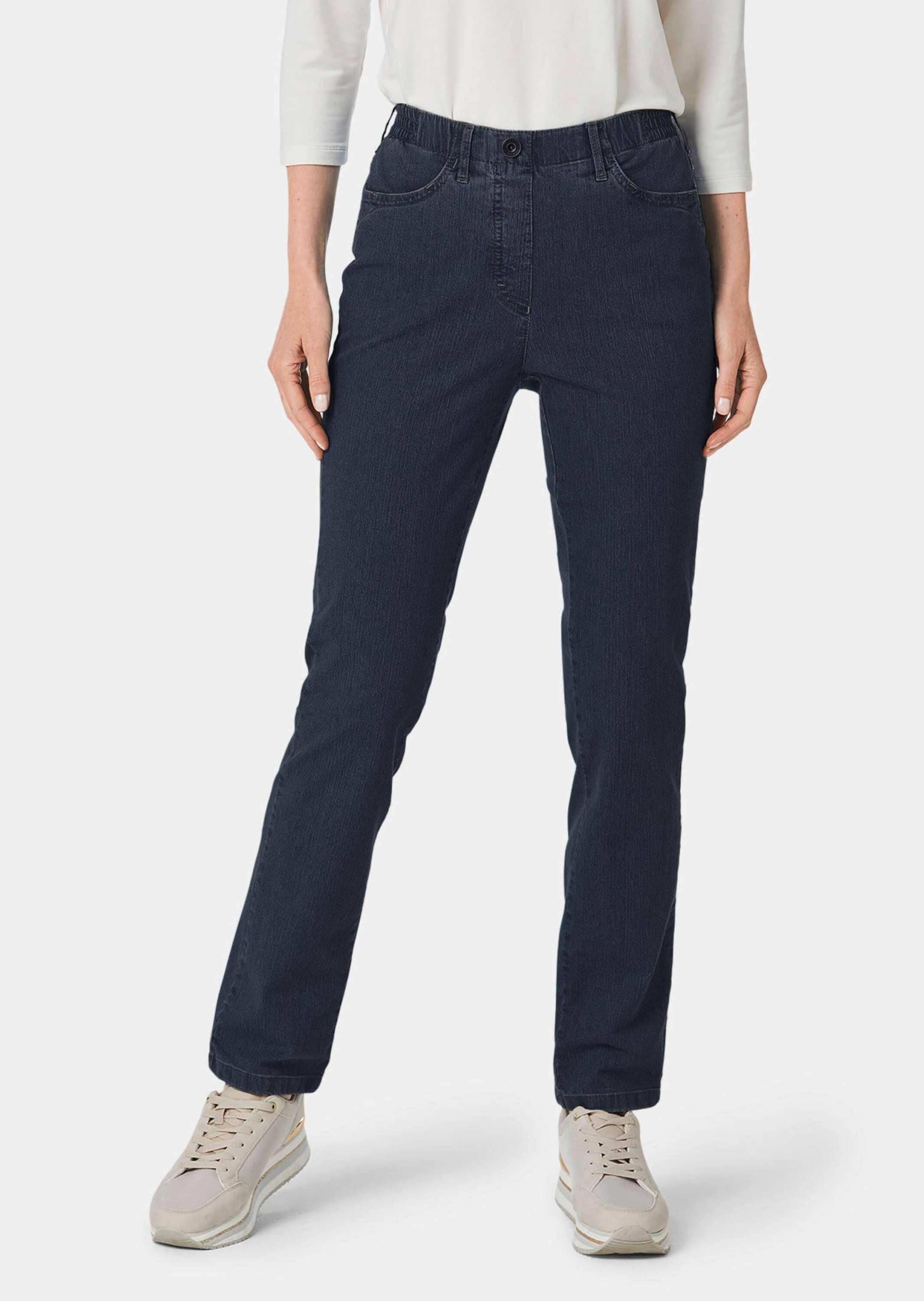 GOLDNER Regular-fit-Jeans »Jeansschlupfhose MARTHA Edel geschmückte Jeansschlupfhose MARTHA«