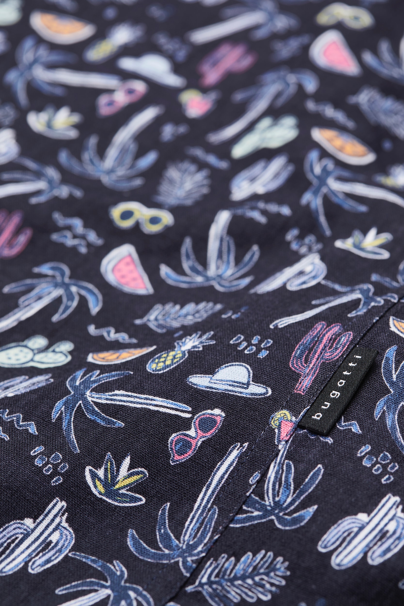 bugatti Kurzarmhemd, mit sommerlichen Prints
