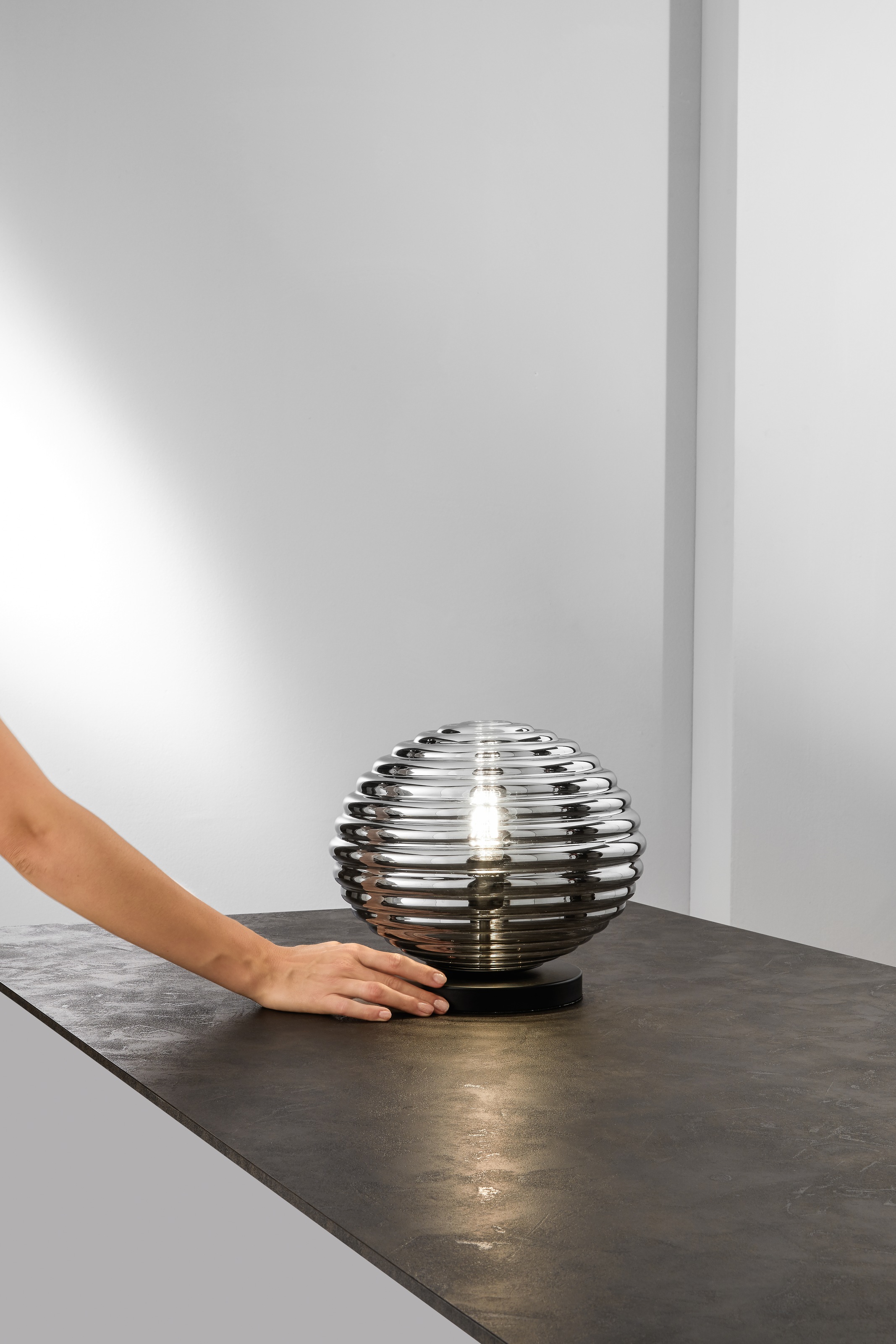 ECO-LIGHT Tischleuchte »Tischleuchte RIPPLE«, 1 flammig, Leuchtmittel E27 | Leuchtmittel wechselbar