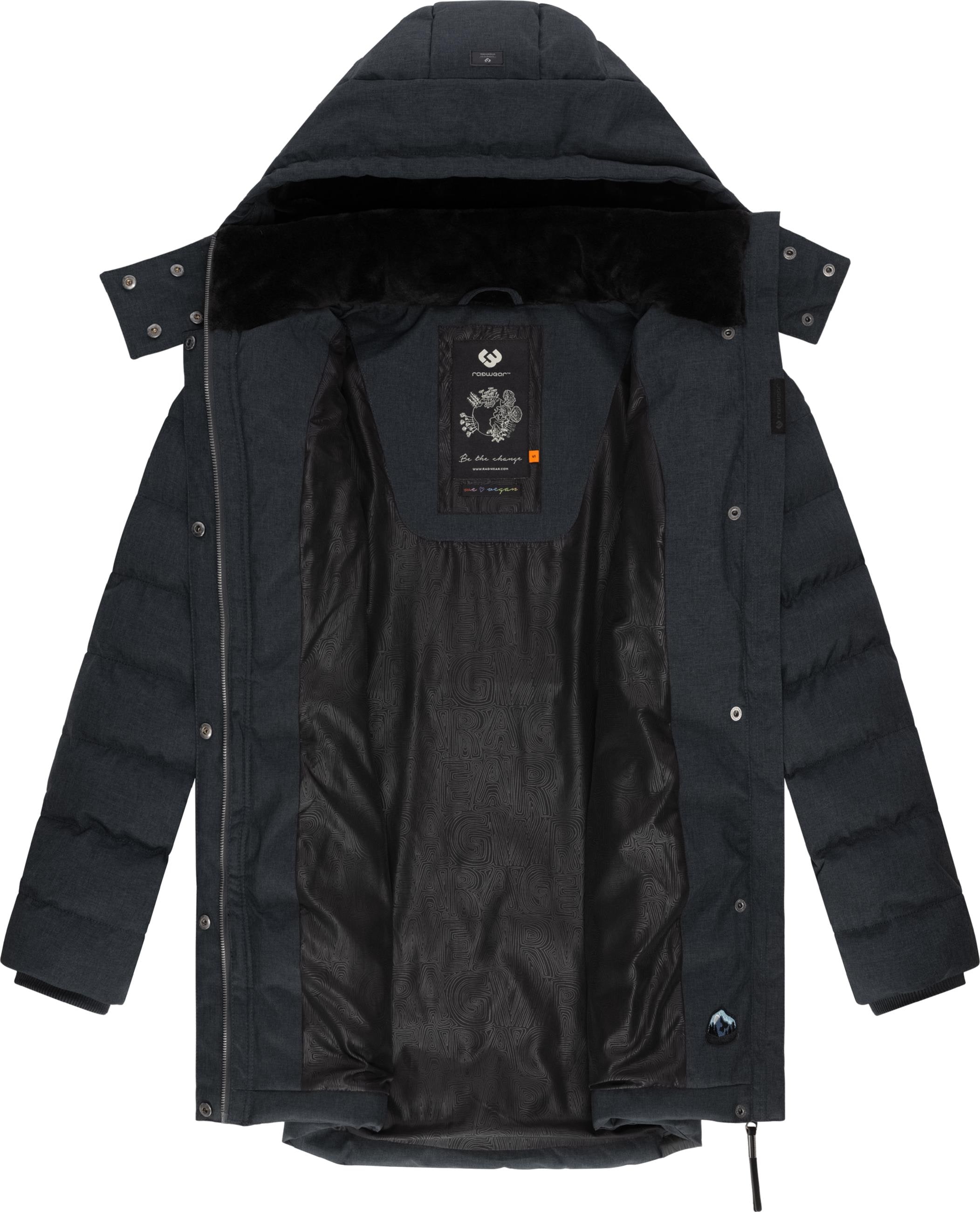 Ragwear Kurzmantel »Kurzmantel Ashanta«, stylischer, gesteppter Winterparka mit gefütterter Kapuze