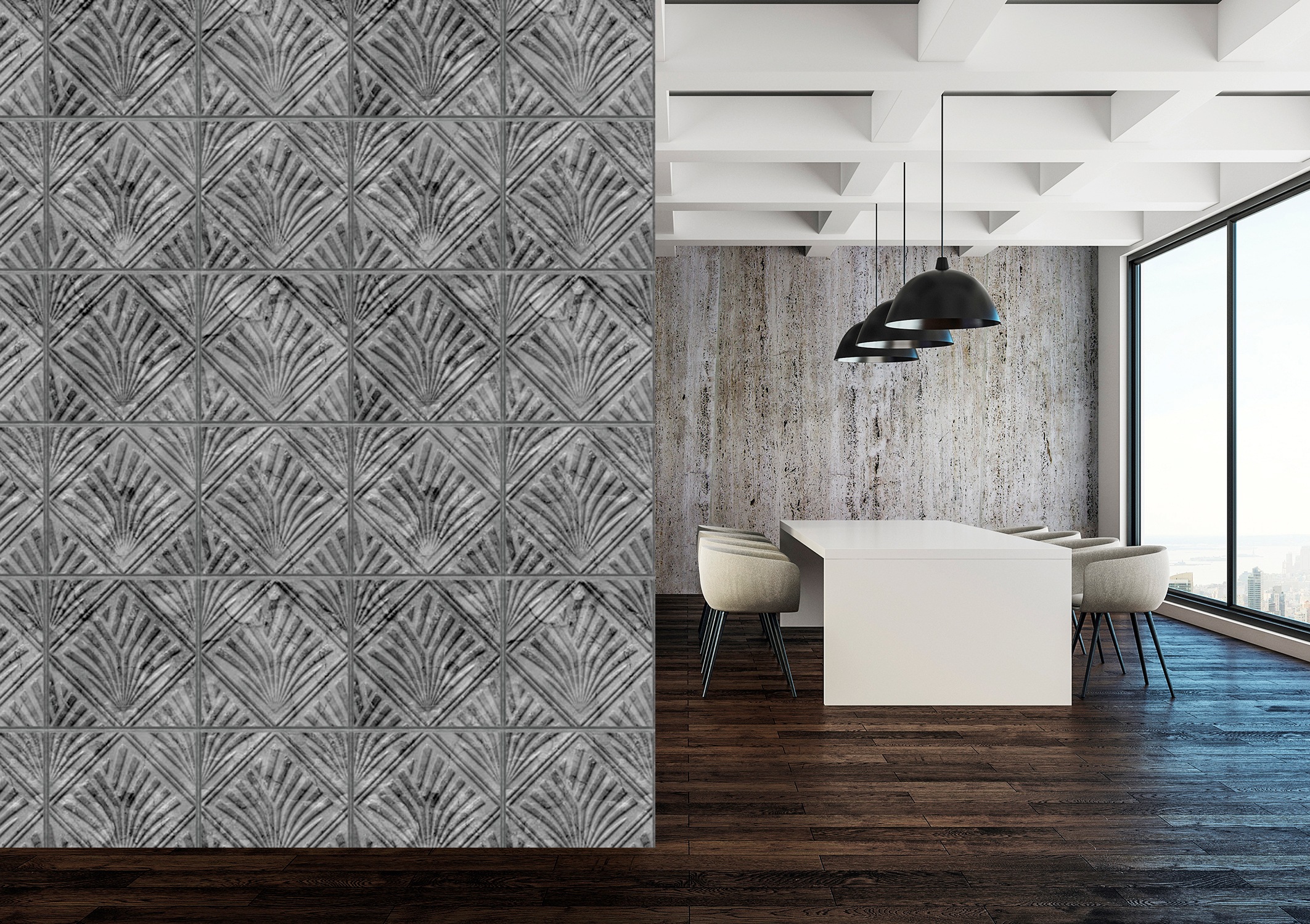 queence Vinyltapete »Felicitas«, bedruckt-clean-unifarben-minimalistisch-Abriebeffekte-Steinoptik, 90x250cm, selbstklebend, kinderleichte Anbringung, Sticker