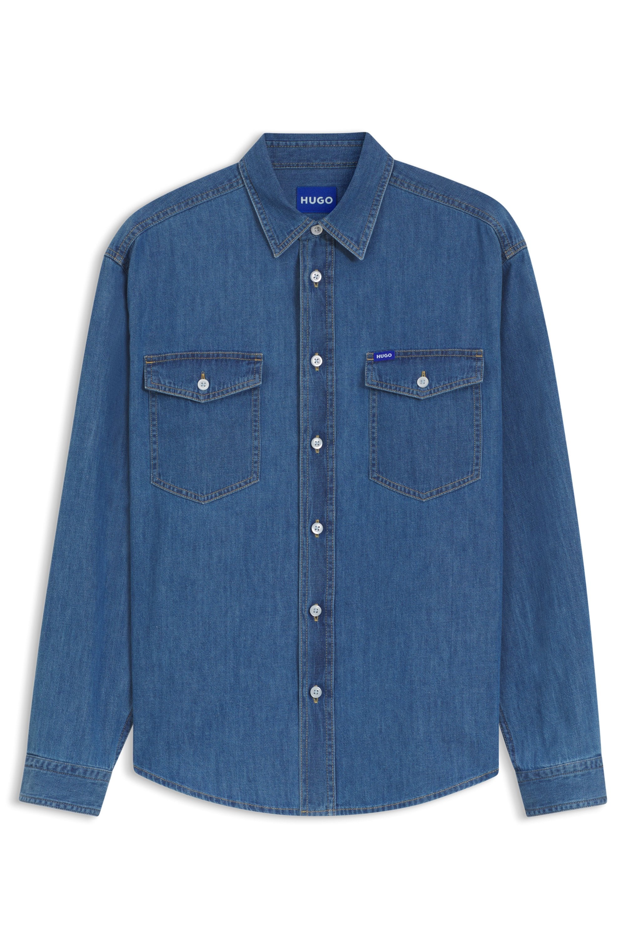 HUGO Blue Jeanshemd »Ebino« in cooler Waschung