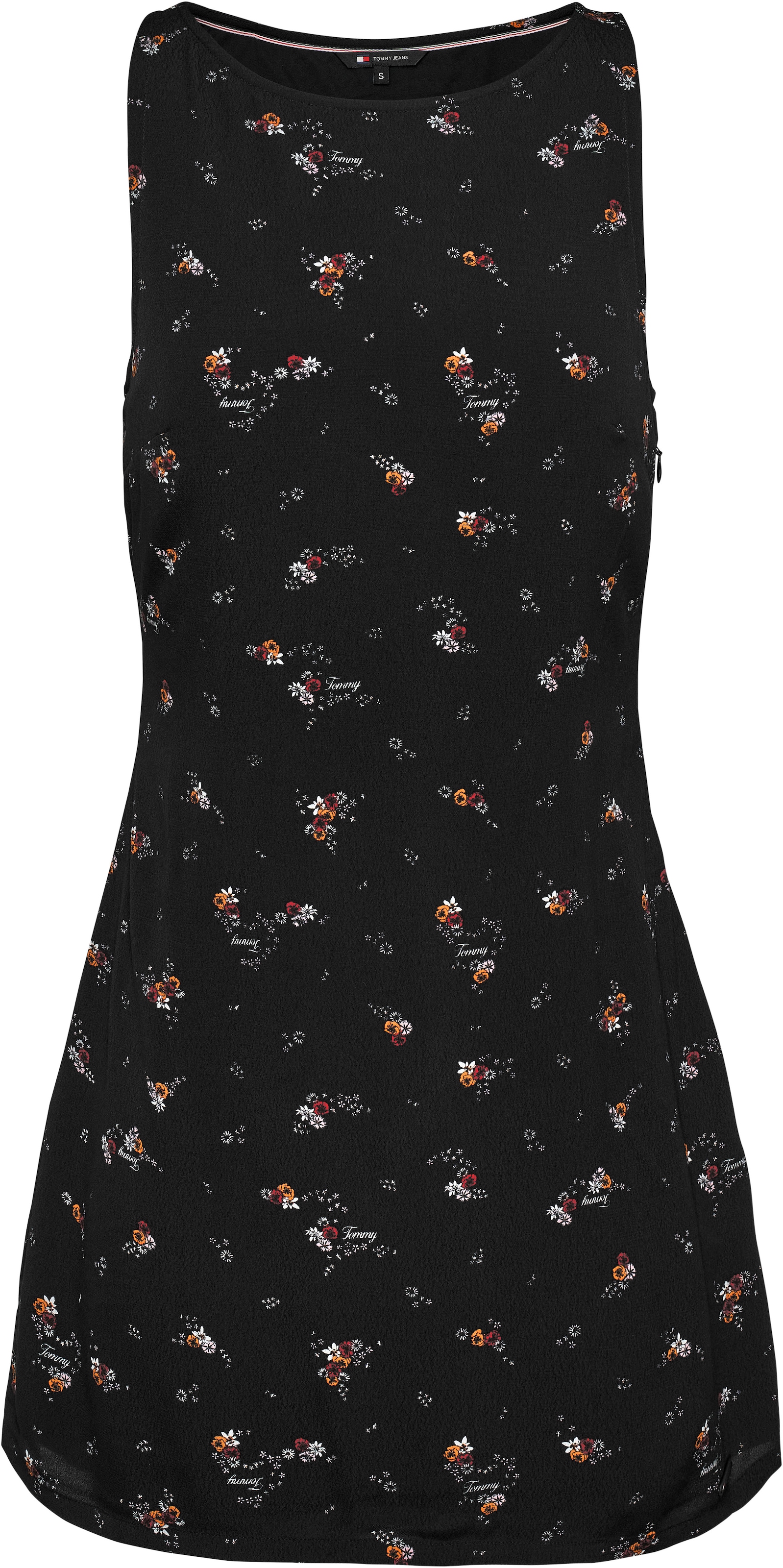 Tommy Jeans Blusenkleid »TJW BLACK FLORAL RACER DRESS«, mit Blumenprint, modische Racer Form