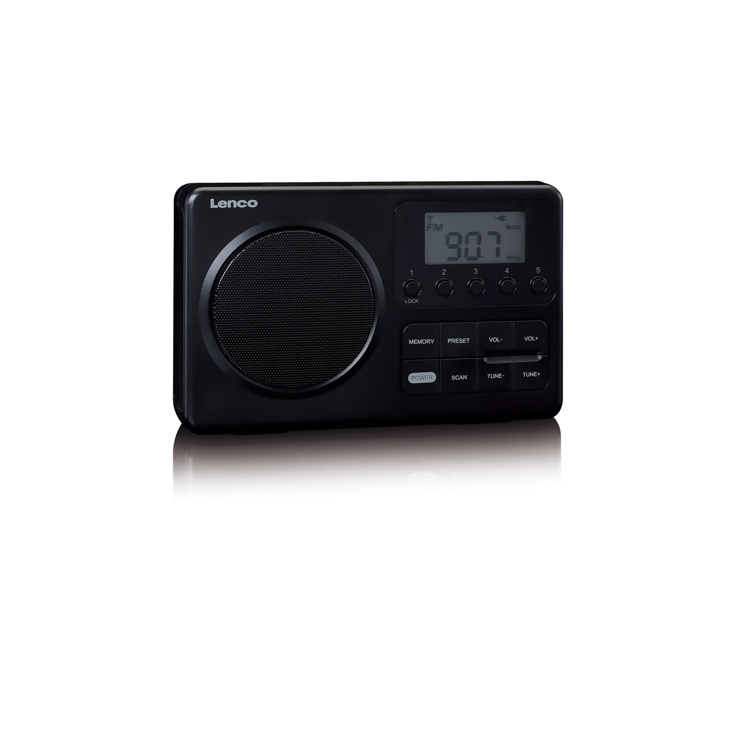 Lenco UKW-Radio »MPR-035BK« ( FM-Tuner ) tragbar, mit Display, Netz-/Batteriebetrieb