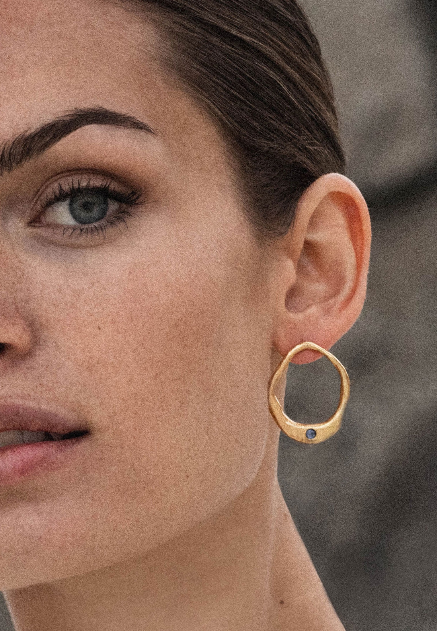 HAZE & GLORY Paar Creolen »Ohrringe Topas Ohrstecker - Lola 925 Silber«