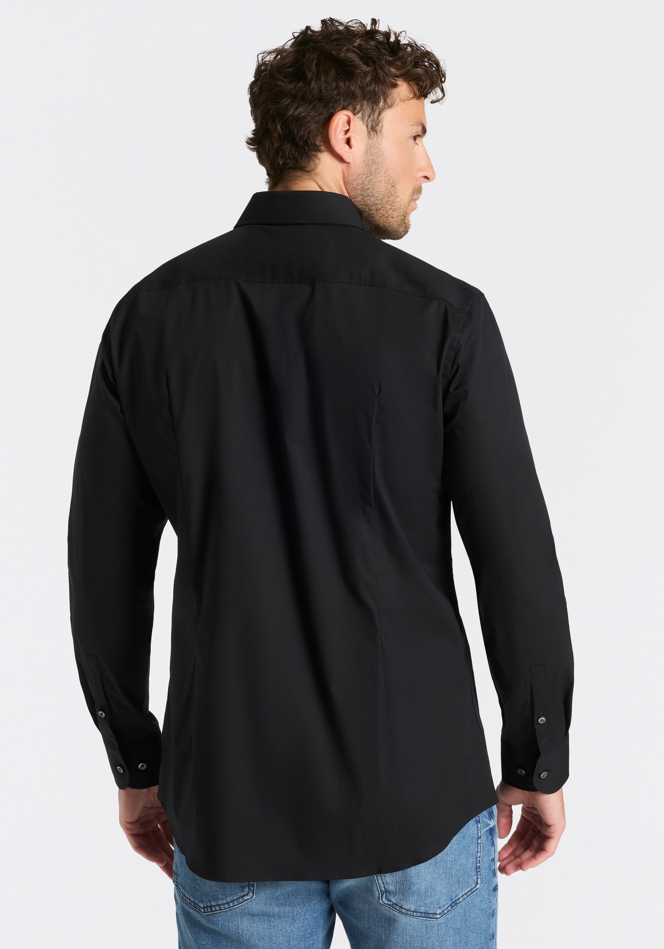 BOSS Businesshemd »Businesshemd Hank« Kentkragen, Slim-Fit, bügelleichte Qualität