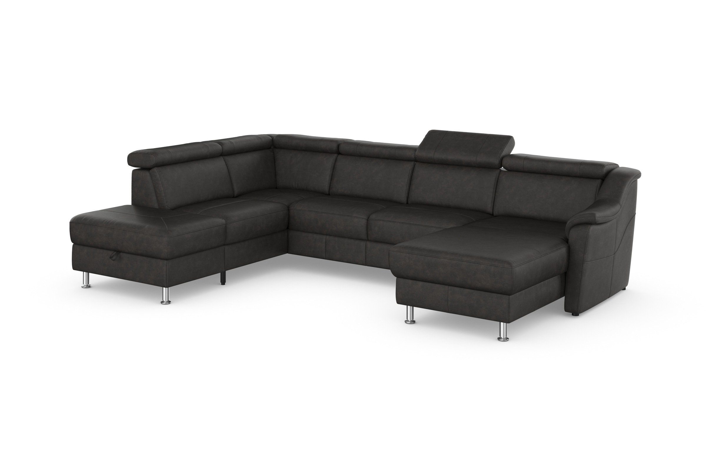 sit&more Wohnlandschaft »Freetown U-Form«, Kopfteilverstellung und Federkern, wahlweise mit Bettfunktion