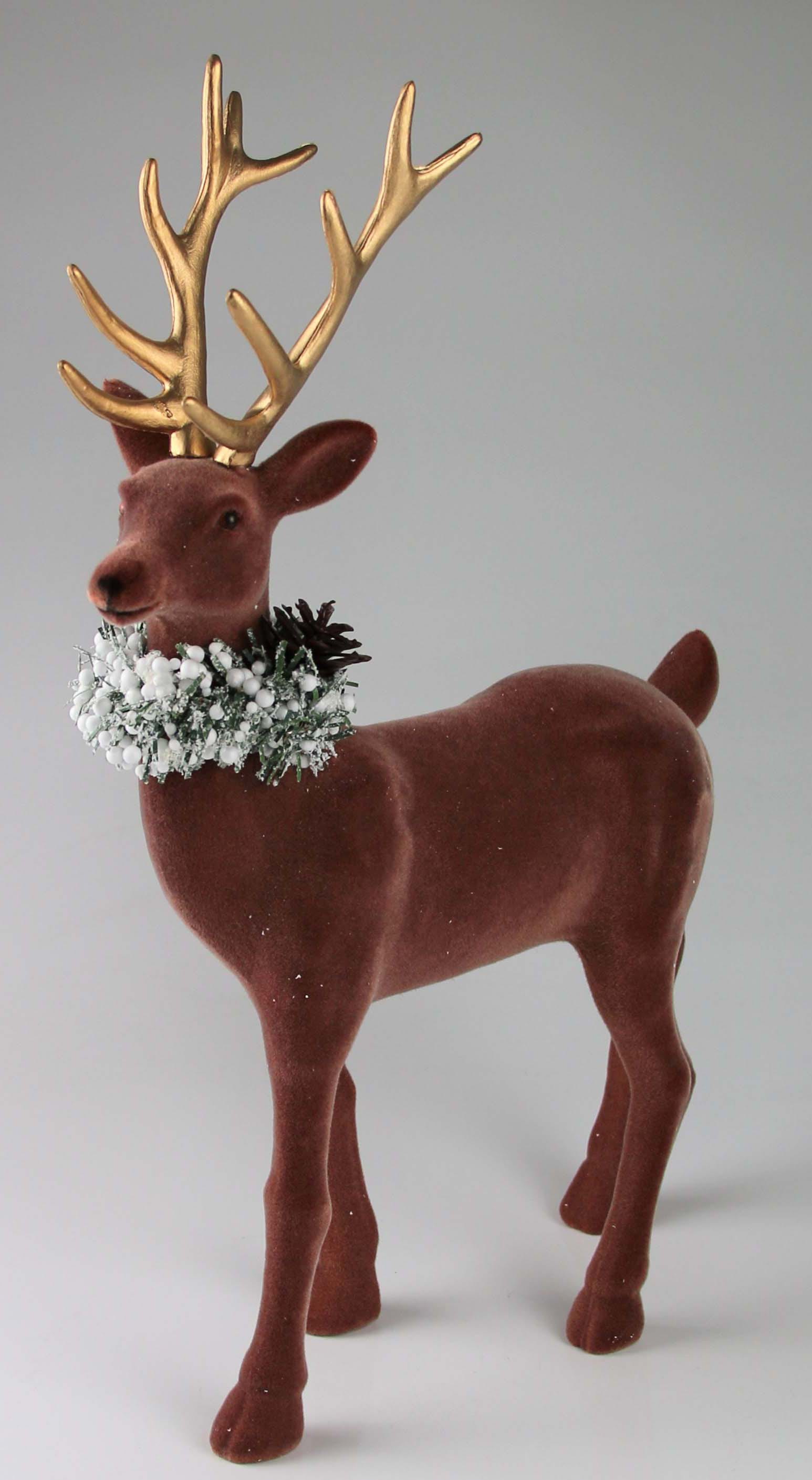 AM Design Weihnachtsfigur »Weihnachtsdeko«, mit goldenem Geweih und Schal  kaufen online bei OTTO