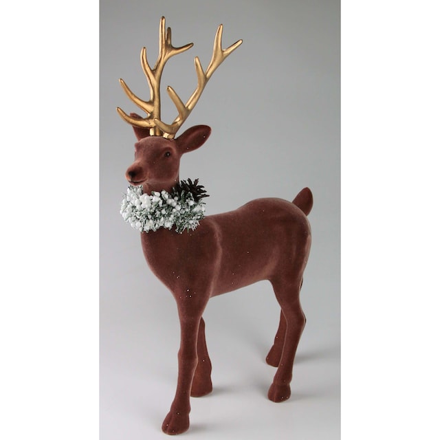 AM Design Weihnachtsfigur »Weihnachtsdeko«, mit goldenem Geweih und Schal  kaufen online bei OTTO