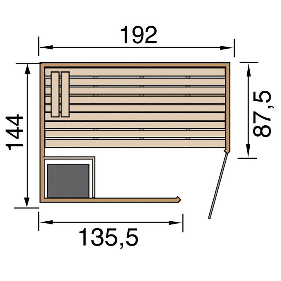 weka Sauna »Laukkala«, 7,5 kW Bio-Ofen mit digitaler Steuerung