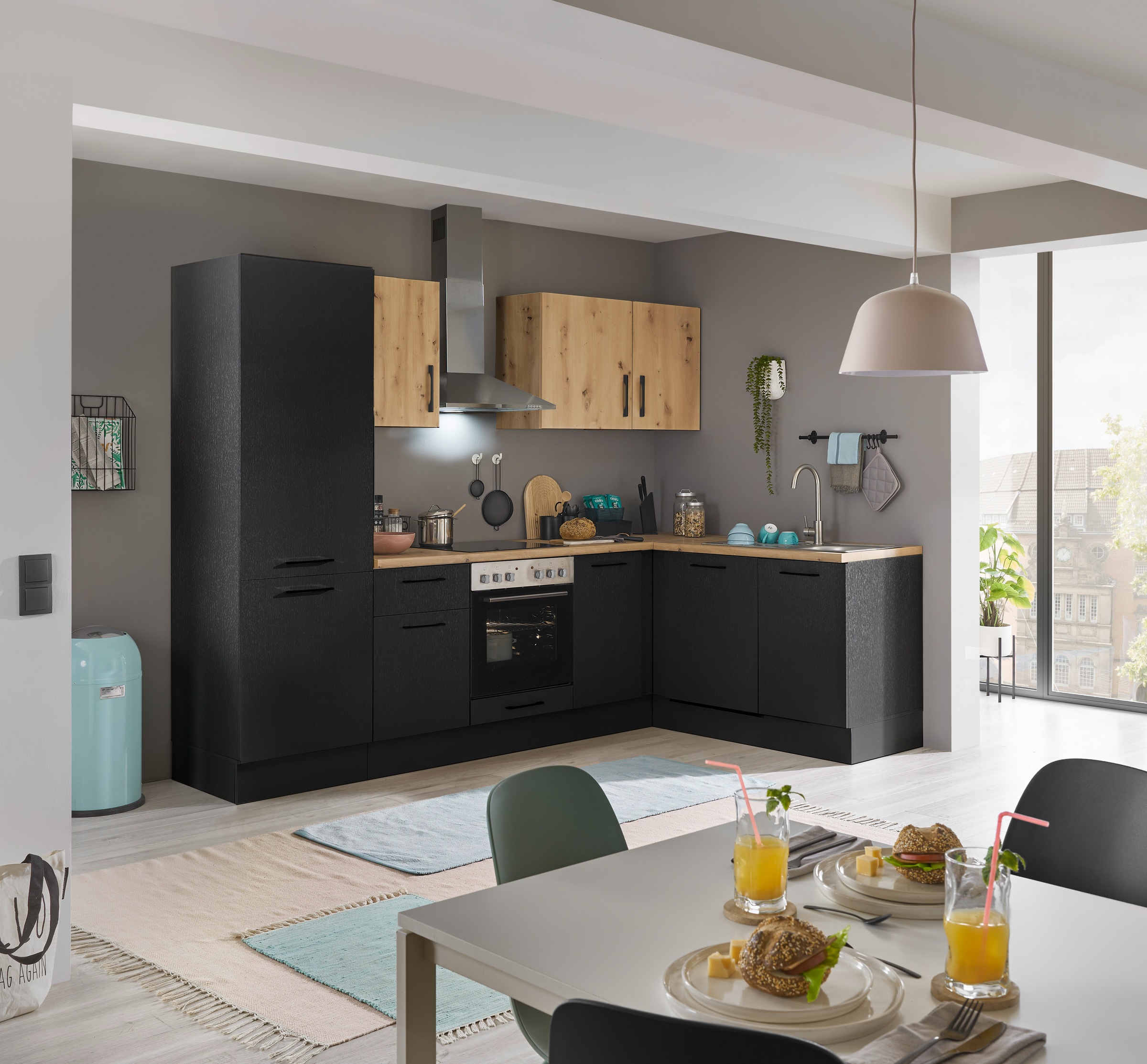 BASIC by Balculina Winkelküche »Turin« Stellbreite 280x175 cm, wahlweise mit E-Geräten