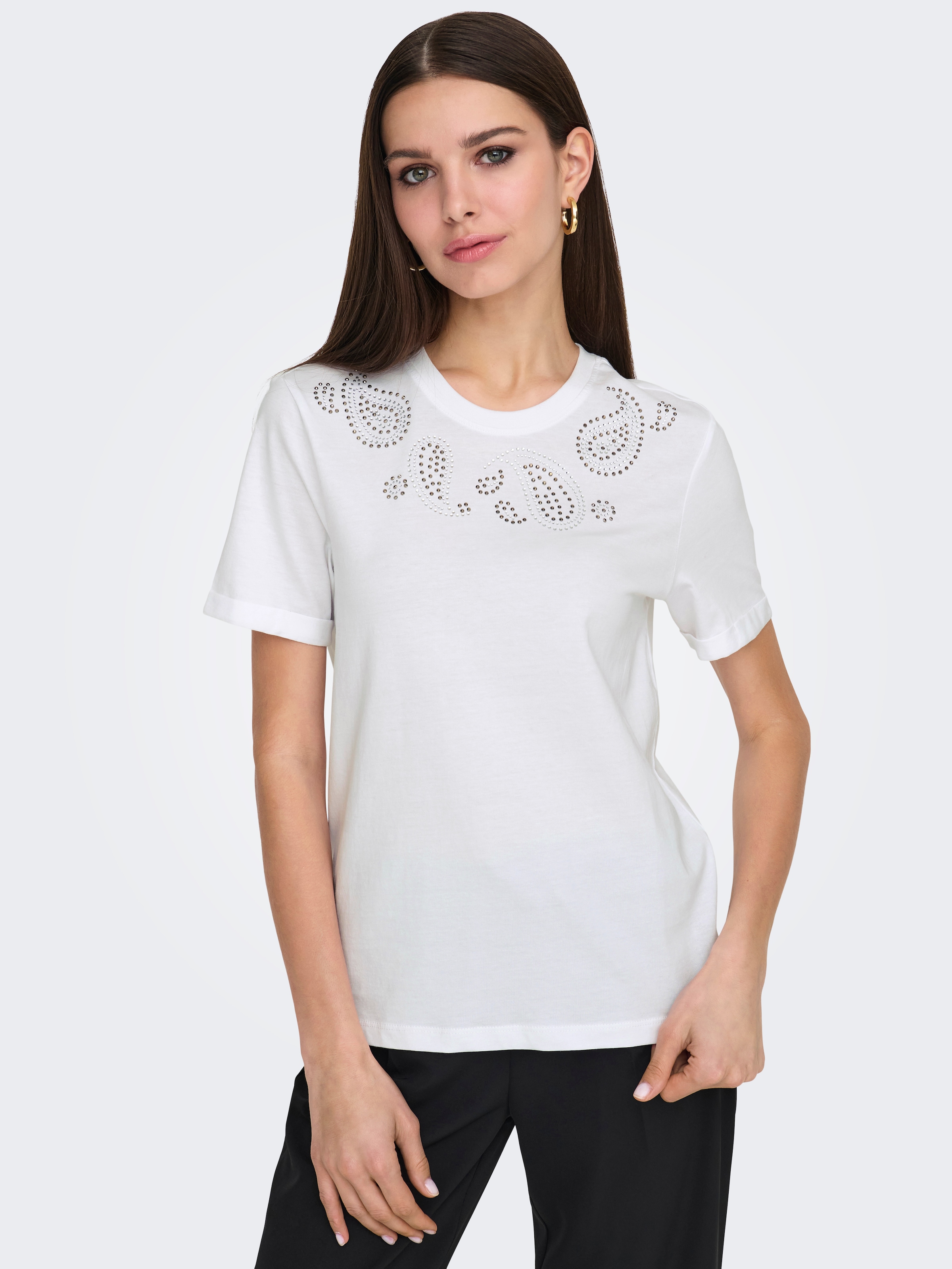 ONLY Kurzarmshirt »ONLHOLLIS LIFE S/S O-NECK TOP BOX JRS«
