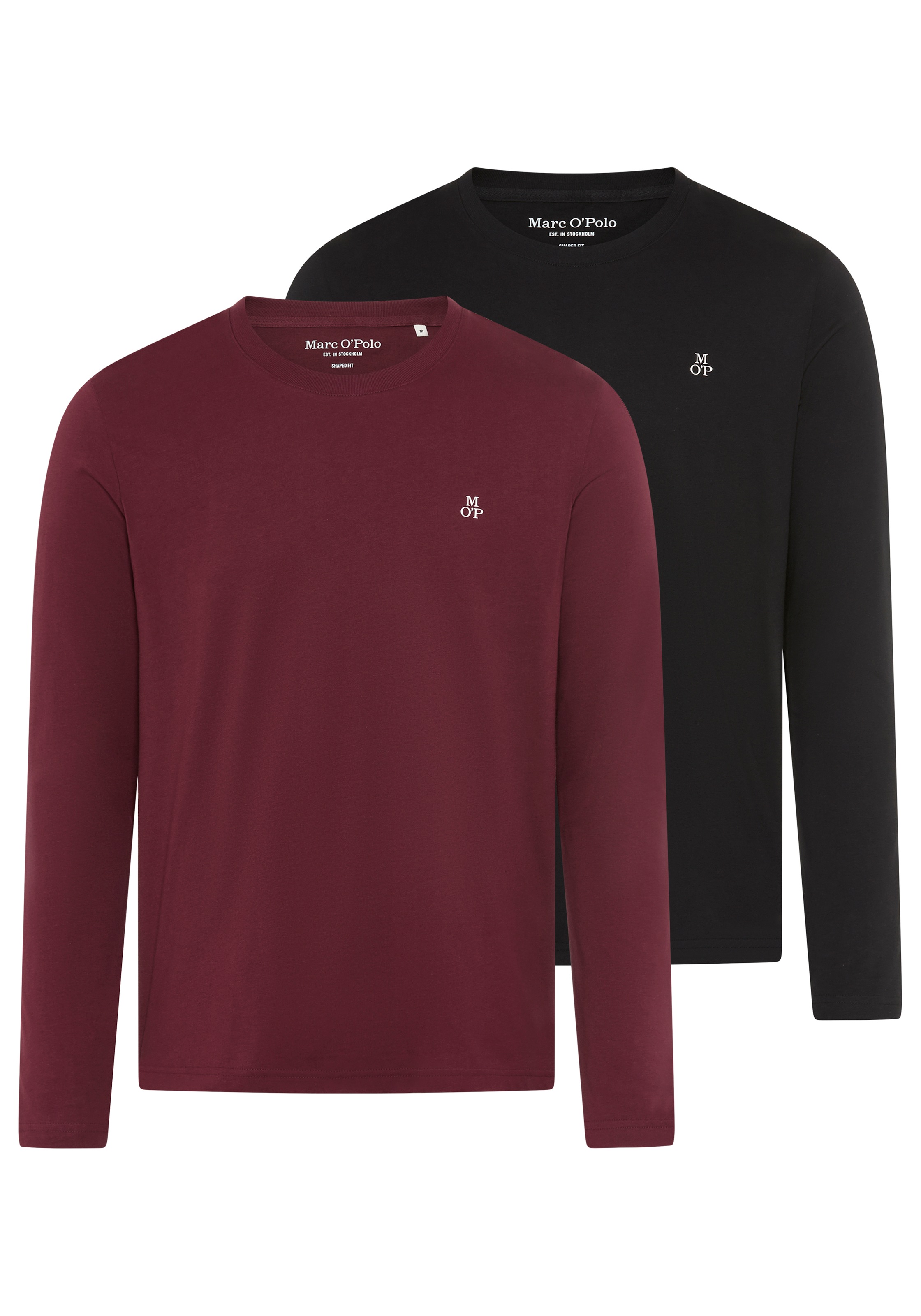 Marc O'Polo Longsleeve Packung, 2 Stk. Rundhals, shaped fit, Jersey, basic