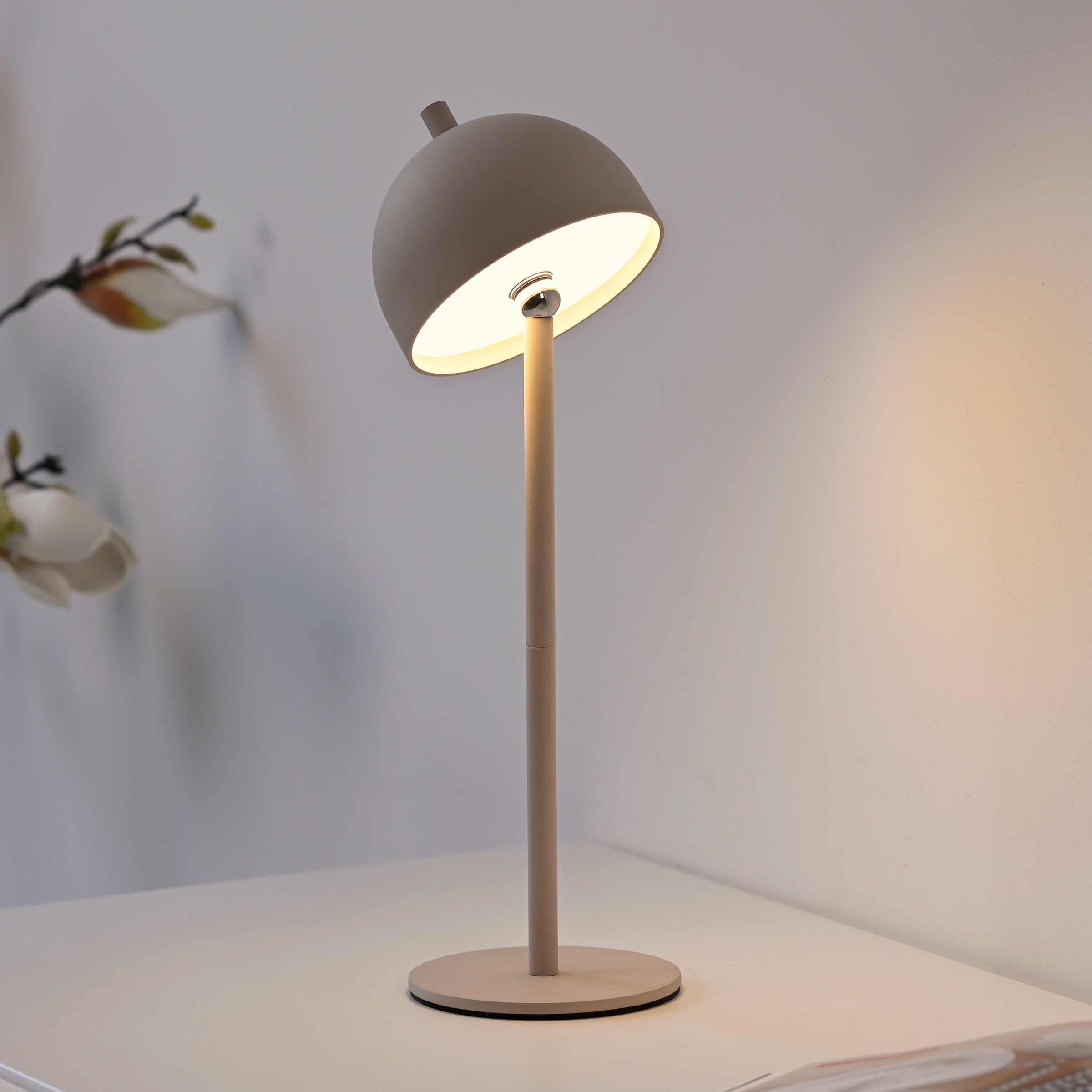 SCHÖNER WOHNEN-Kollektion LED Tischleuchte »BELLIS« LED-Board 1 Stk. Warmweiß SCHÖNER WOHNEN Kollektion, Touchdimmer, Memoryfunktion, IP54, Akku