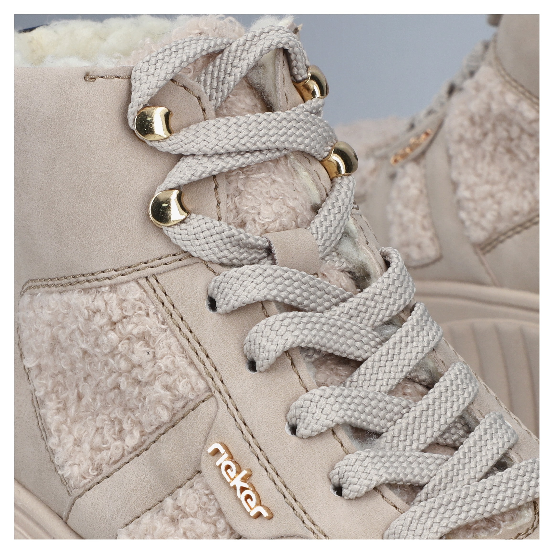Rieker Winterboots  Schnürboots, High Top Sneaker, Stiefelette mit gepolstertem Schaftrand