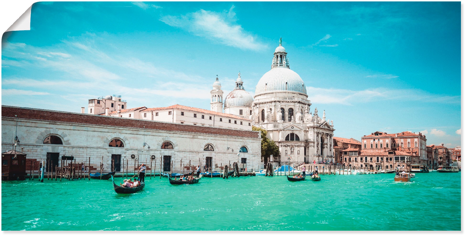 Artland Wandbild »Venedig Santa Maria della Salute I«, Italien, (1 St.), in vielen Größen & Produktarten - Alubild / Outdoorbild für den Außenbereich, Leinwandbild, Poster, Wandaufkleber / Wandtattoo auch für Badezimmer geeignet