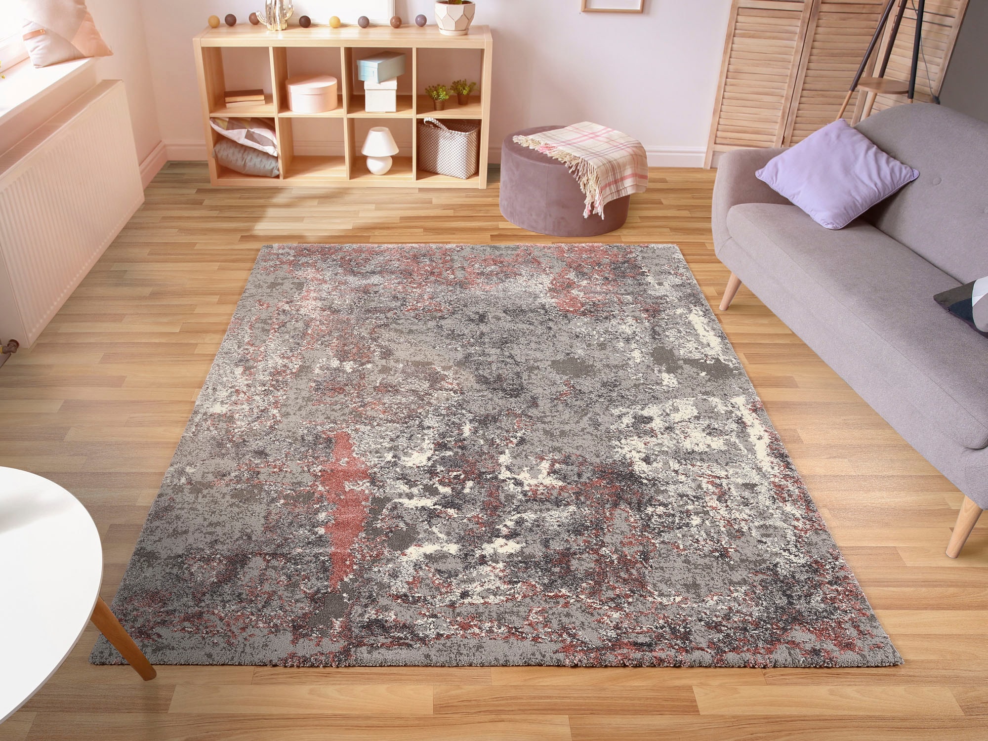 OCI DIE TEPPICHMARKE Teppich »JUWEL  LIRAY« rechteckig 20 mm Höhe Kurzflor, Wohnzimmer, Marmor Optik, Hoch Tief Effekt