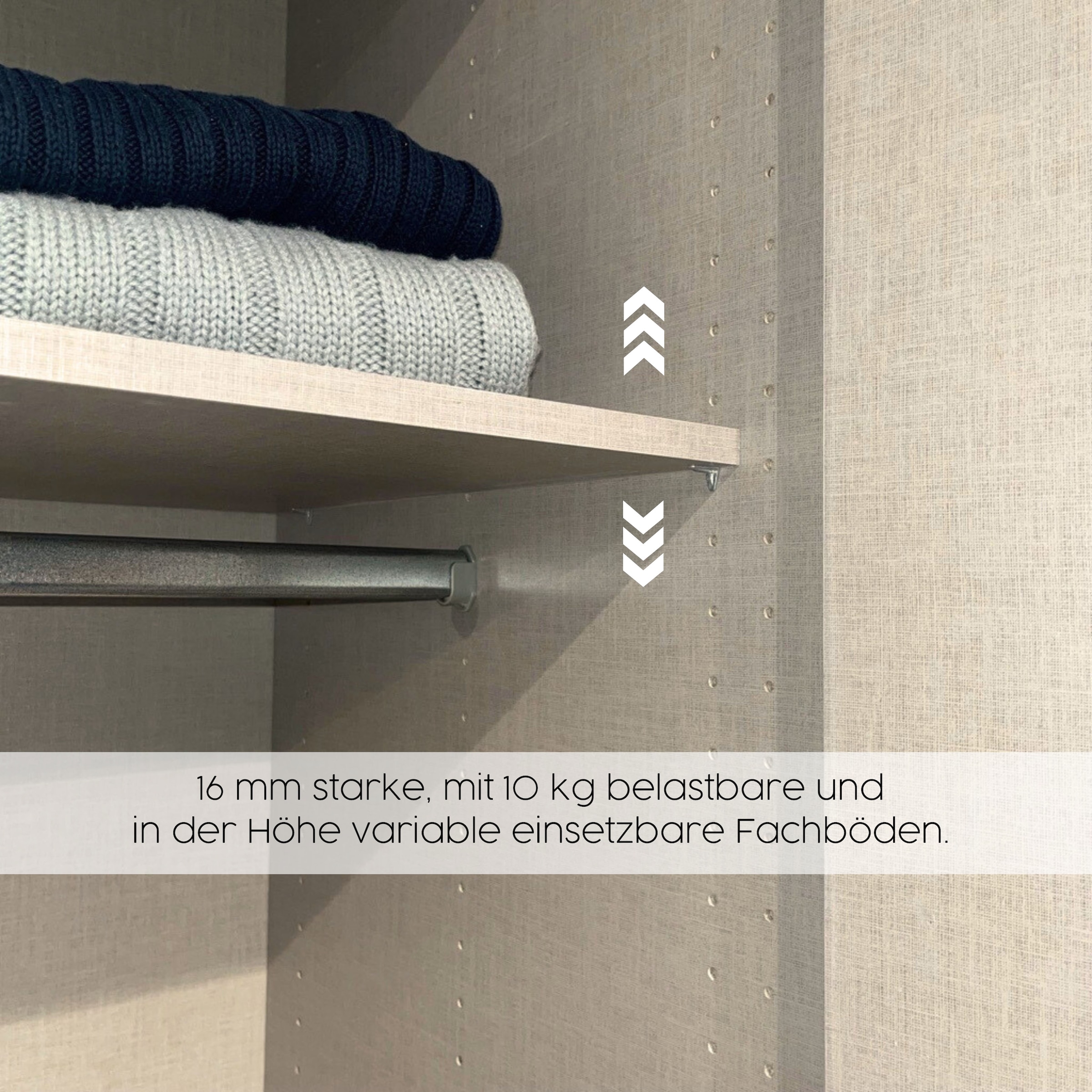 rauch Drehtürenschrank »Schrank Garderobe MAINZ Breiten 91/136/181/226/271/315/360, Höhe 210cm« 3 verschiedene Ausstattungen BASIC/CLASSIC/PREMIUM (inkl. SOFT-CLOSE),  grifflose Front, Außentüren mit Push-to-Open Funktion MADE IN GERMANY