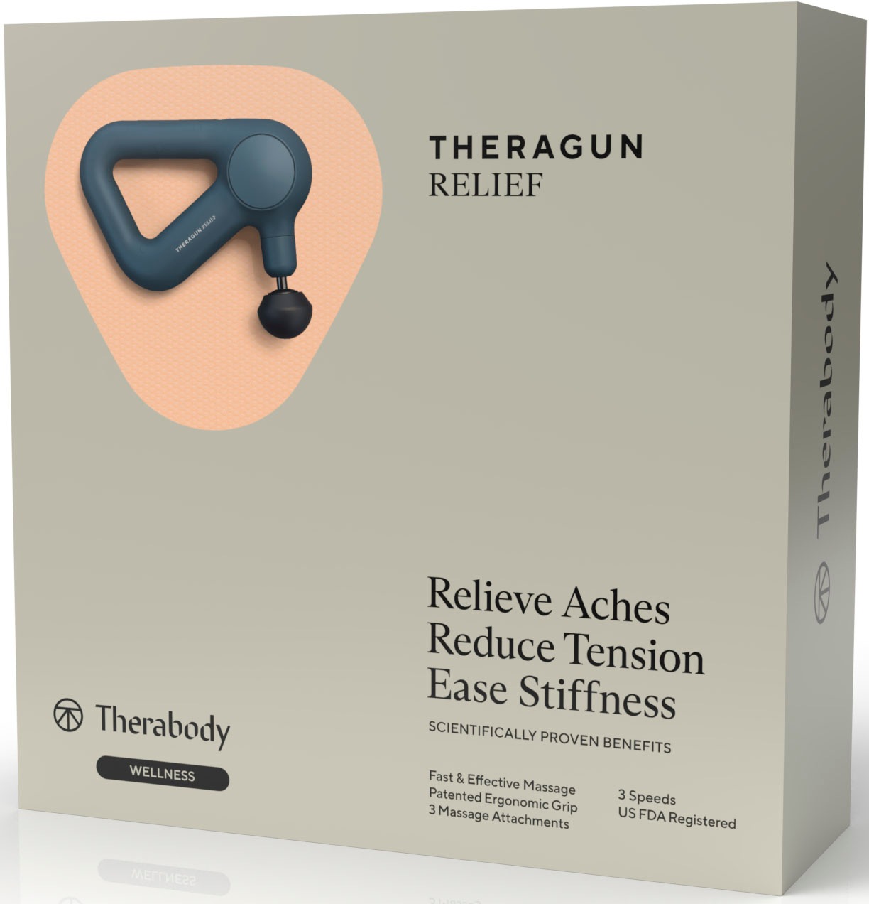 Therabody Massagepistole »Theragun Relief, Schmerzlinderung, Regeneration, Stressreduktion«, patentierter ergonomischer Griff & App-Steuerung