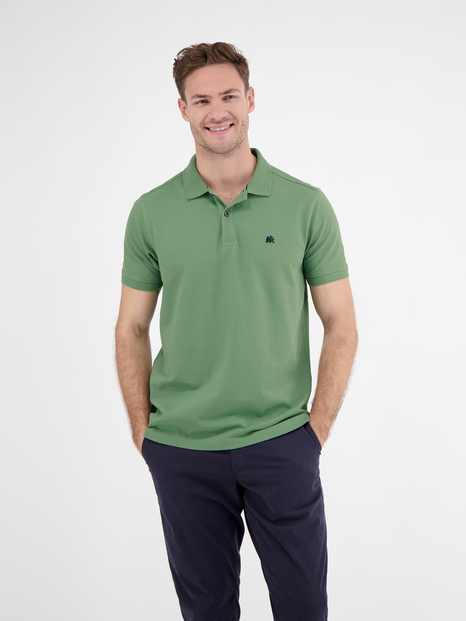 LERROS Poloshirt »LERROS Herren Poloshirt, unifarben«