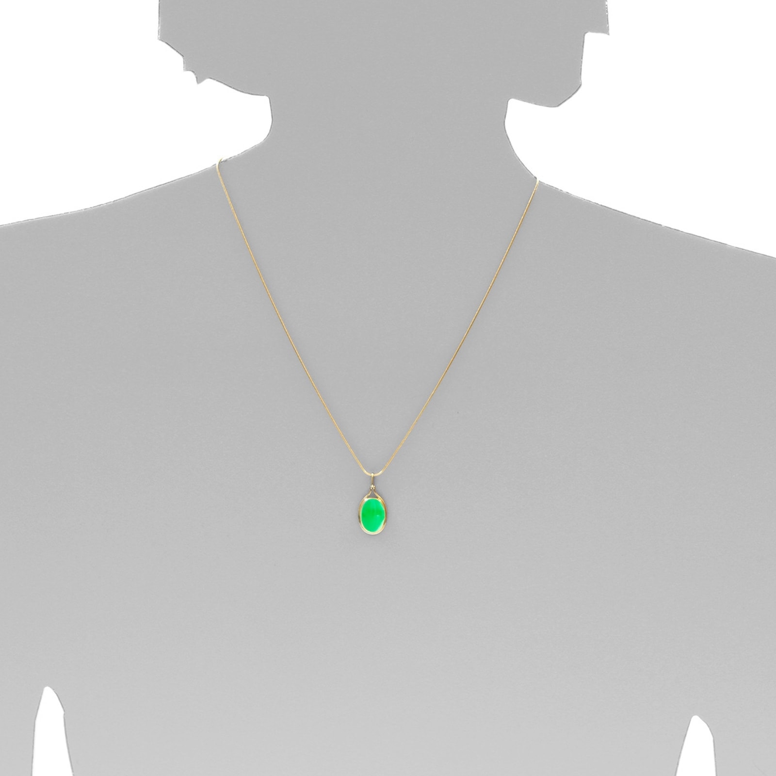 OSTSEE-SCHMUCK Kettenanhänger »- Marga - Gold 333/000 - Grünachat«