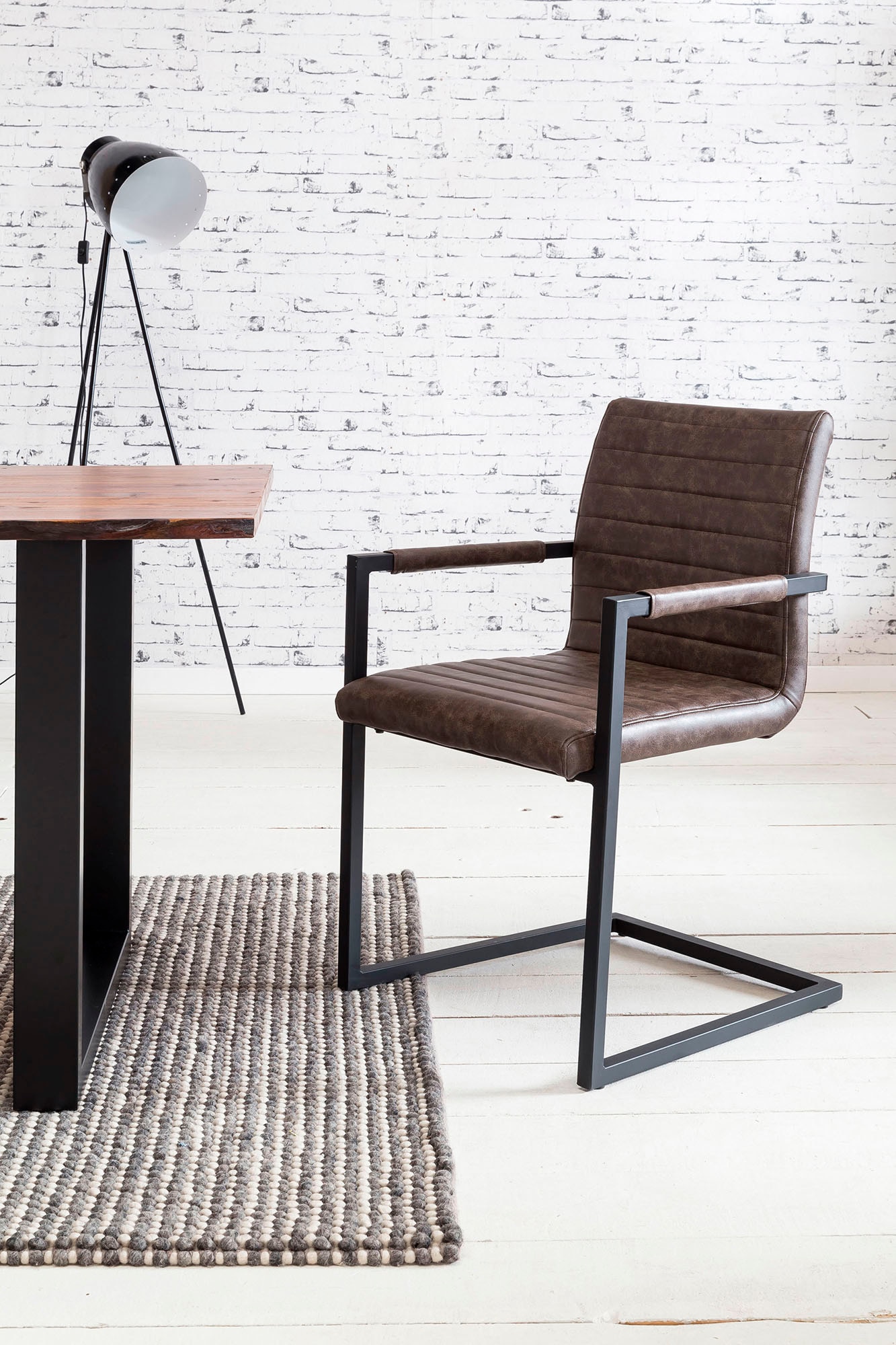 SalesFever Essgruppe, (Set, 5 tlg.), bestehend aus 4 Armlehnstühlen und einem 180 cm breitem Tisch