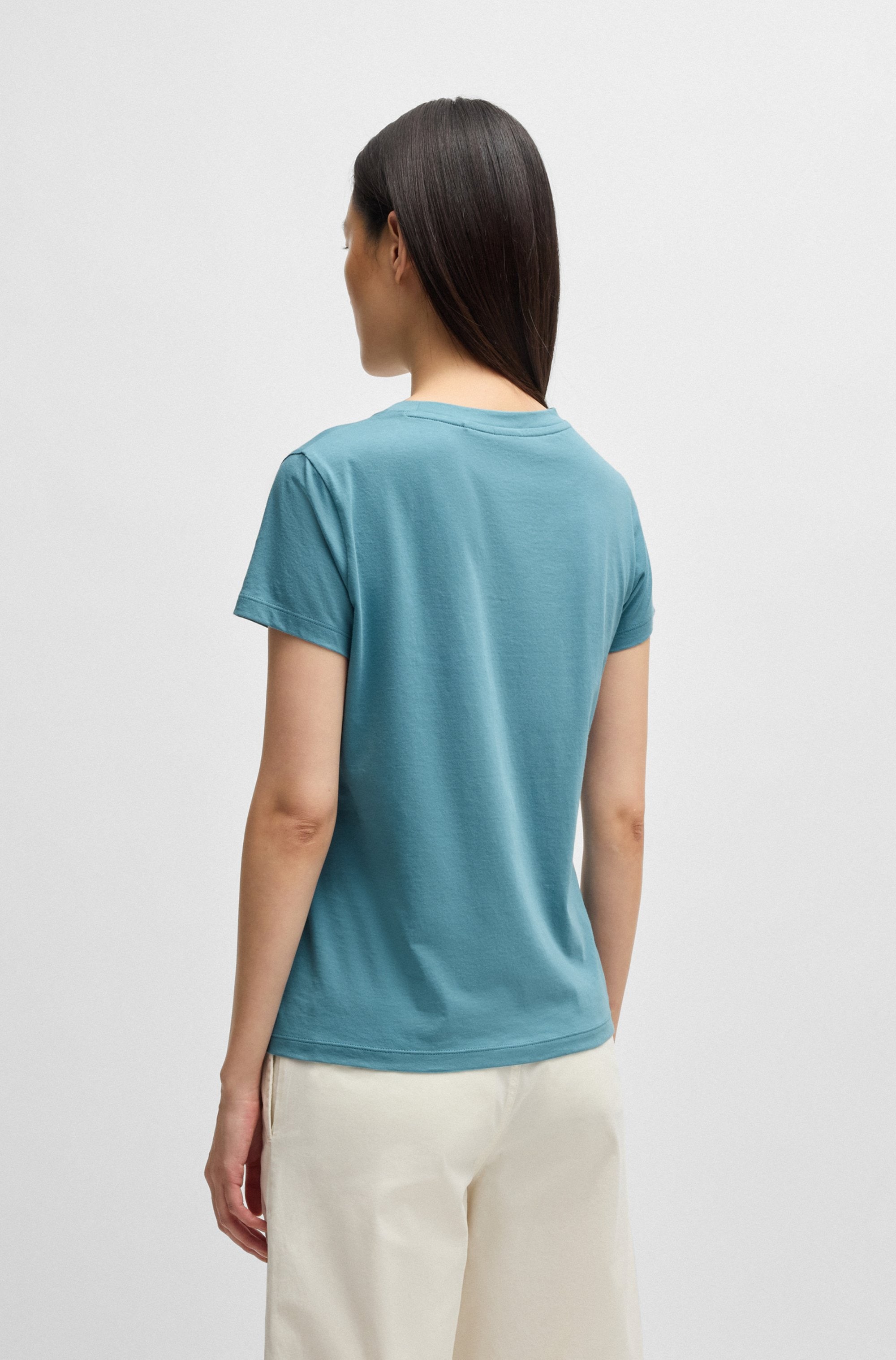 BOSS ORANGE T-Shirt »Esogo MA Premium Damenmode«, mit BOSS Logostickerei