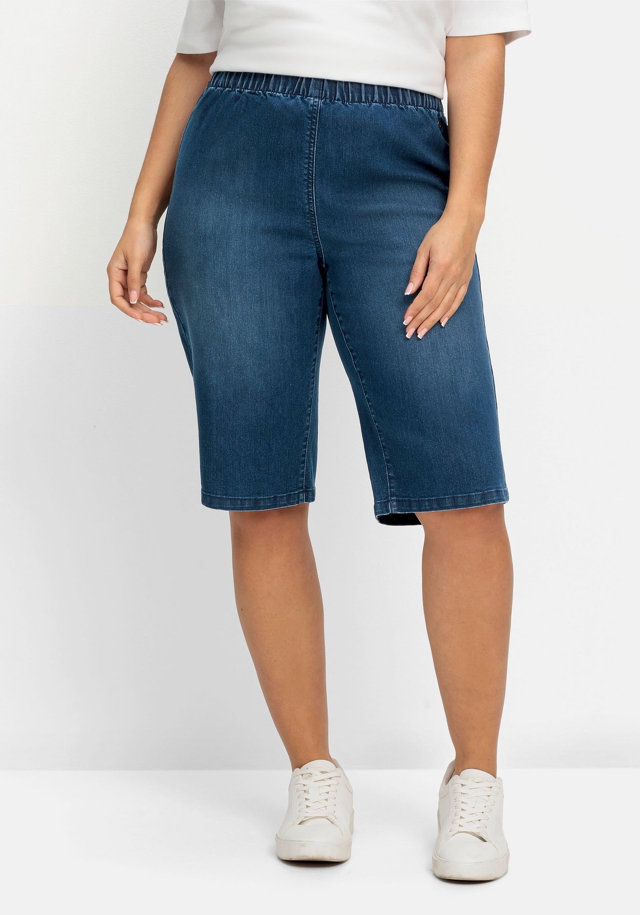 Sheego Jeansbermudas »Jeans-Bermudas mit Gummibund, im Doppelpack«
