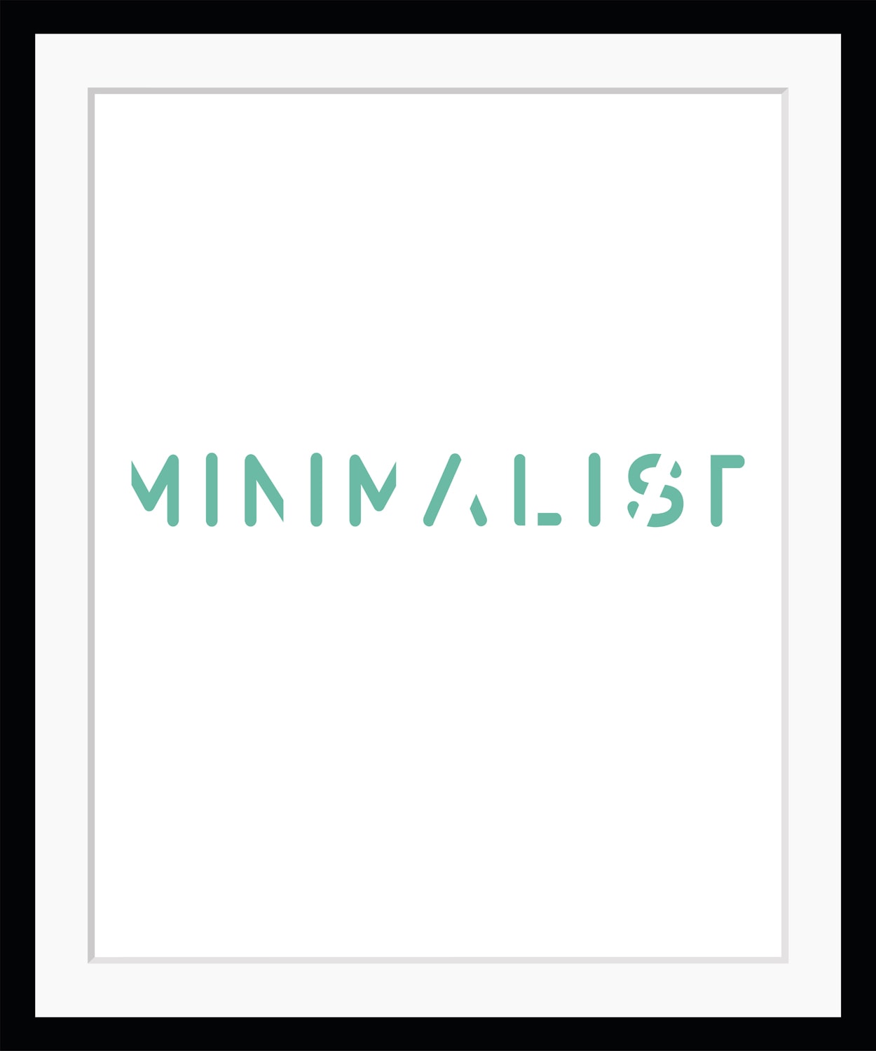 queence Bild »MINIMALIST« Modern | Schriftzug | Schriftzüge | Sprüche & Texte Schrift, gerahmt