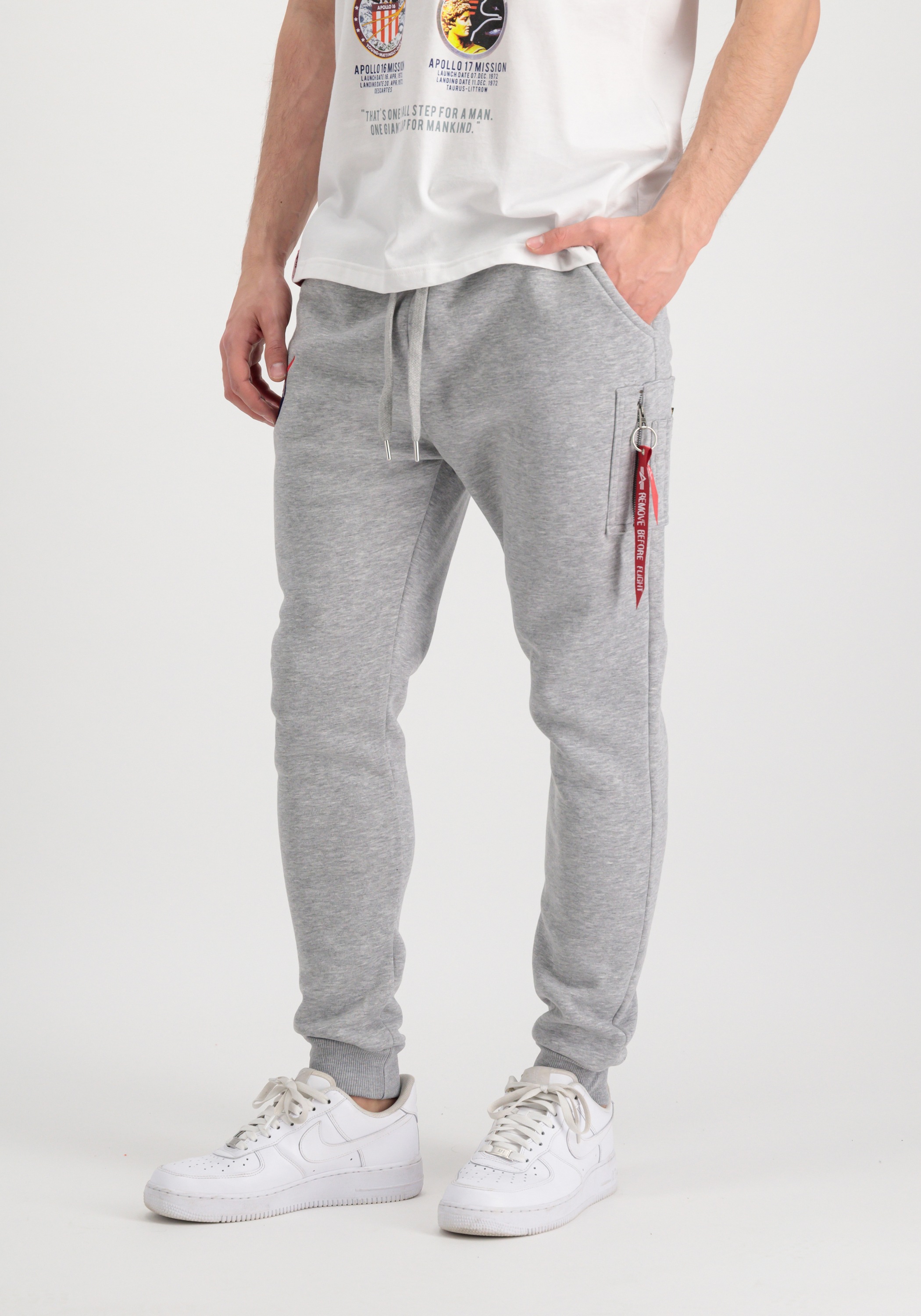 Alpha Industries Herren Jogginghose »NASA Cargo Sweat Jogger« in grau, Größe 3XL