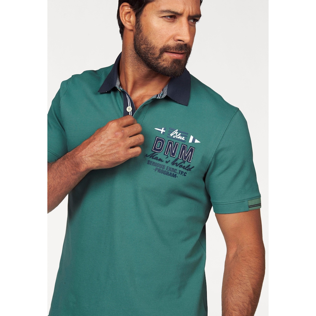 Man's World Poloshirt, in Piqué-Qualität mit Kontrastkragen