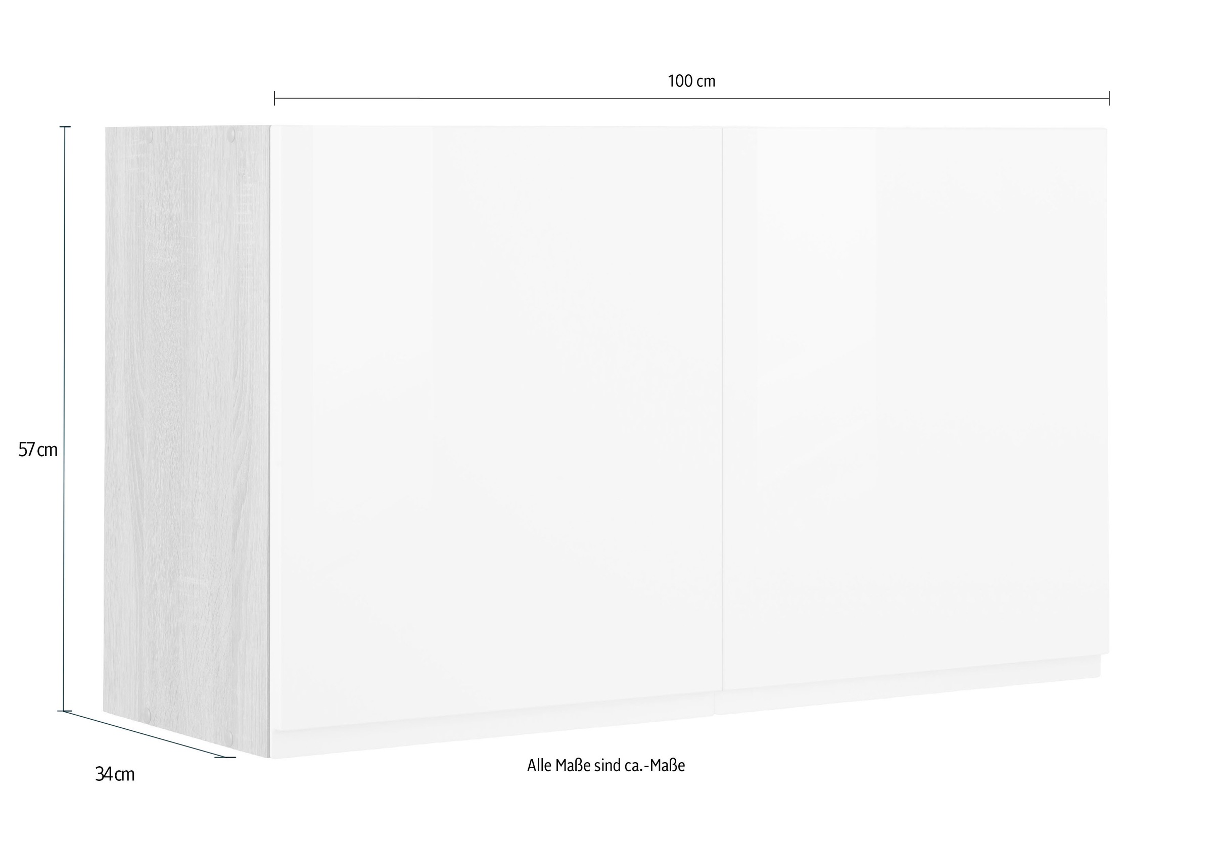 HELD MÖBEL Hängeschrank »Virginia«, 100 cm breit, mit 2 Türen im OTTO  Online Shop