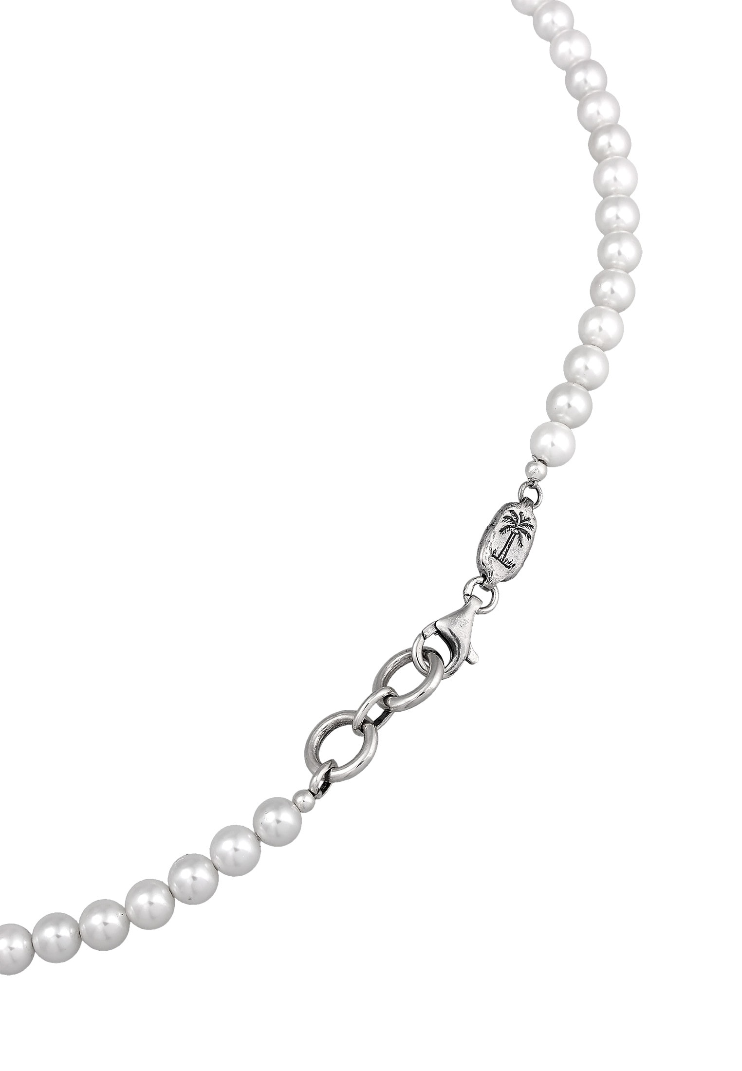 HAZE & GLORY Silberkette »Halskette Herren Perlenkette Organic Beads 925 Silber«