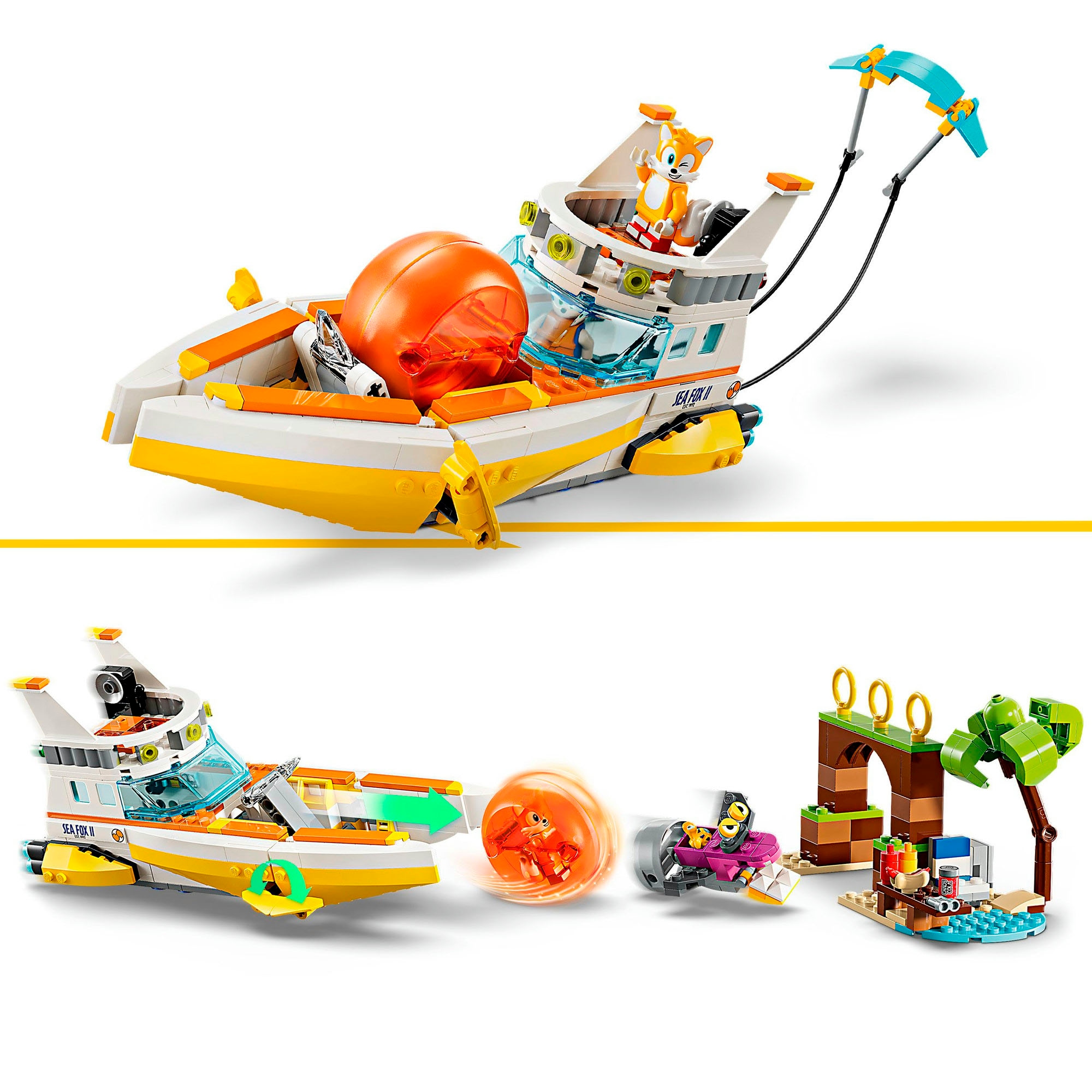 LEGO® Konstruktionsspielsteine »Tails‘ Abenteuerboot (76997), LEGO Sonic«, (393 St.), Made in Europe