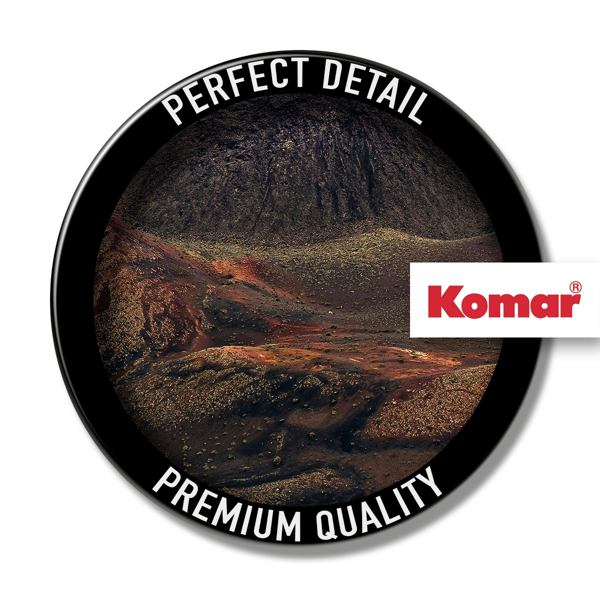 Komar Leinwandbild »Vulkanland - Größe 40 x 40 cm«, Baum-Blätter-Natur-Berge-Blumen-Foto-Jahreszeiten-Landschaft-Meer-Strand-Palmen, (Packung, 1 St.), Keilrahmenbild mi Echtholzrahmen