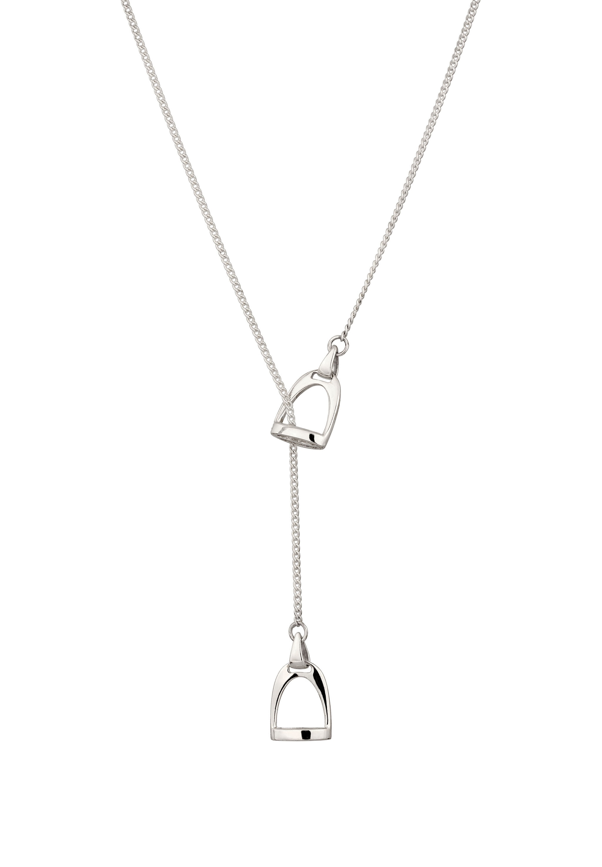 Kuzzoi Lange Kette »Halskette Y-Kette Steigbügel Panzerkette 925 Sterling Silber«